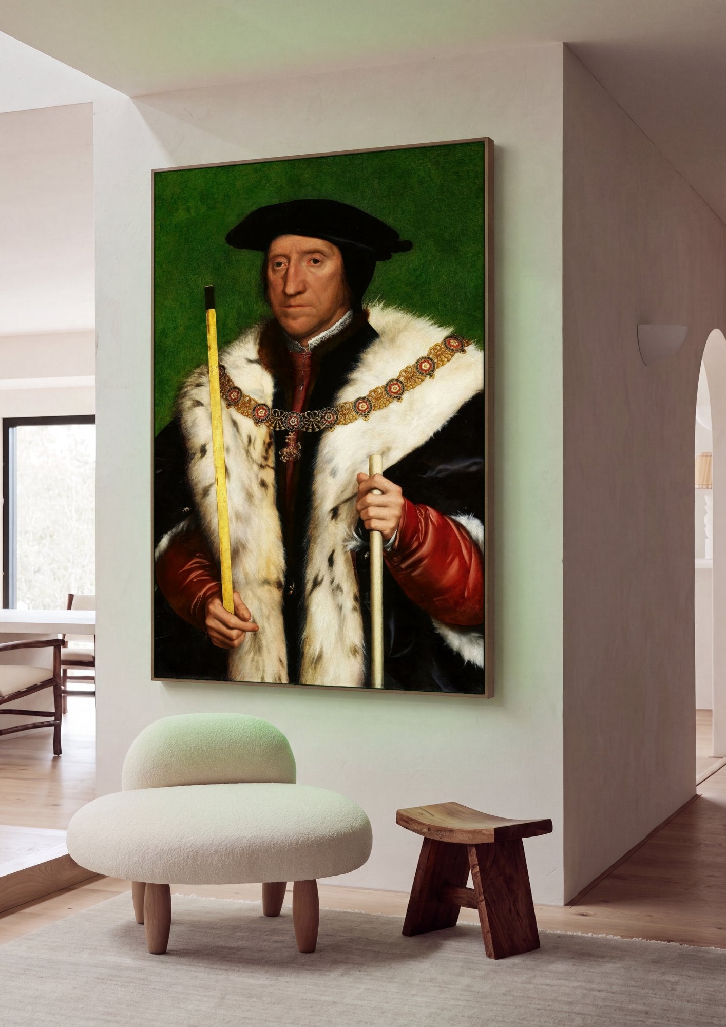 Quadro Decorativo 'Sir Thomas More' - Hans Holbein, o Jovem em ambiente decorado