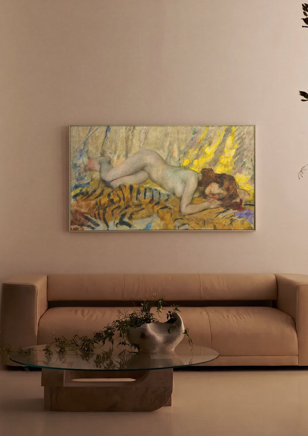 Quadro Decorativo Nude Reclinado - James Jebusa Shannon em ambiente decorado