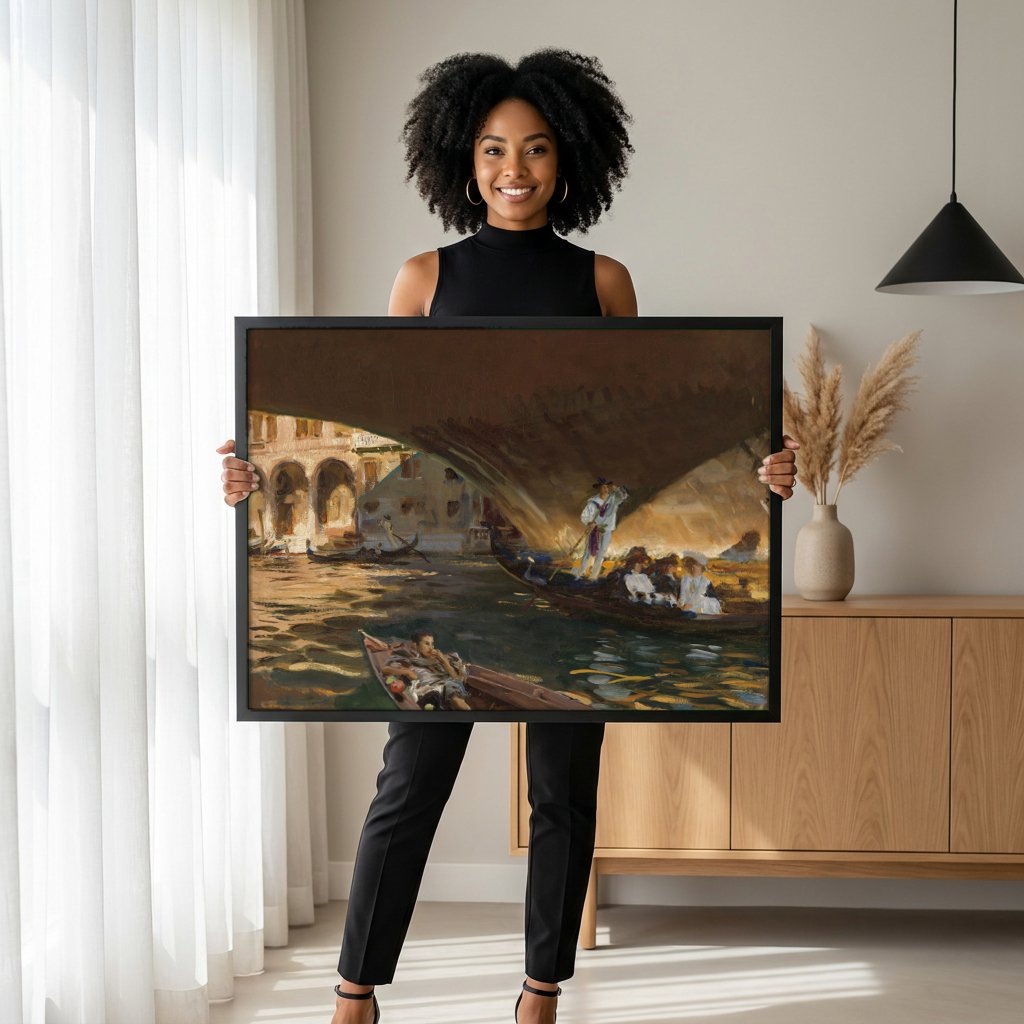 Quadro Decorativo A Ponte dos Suspiros - John Singer Sargent com modelo em ambiente