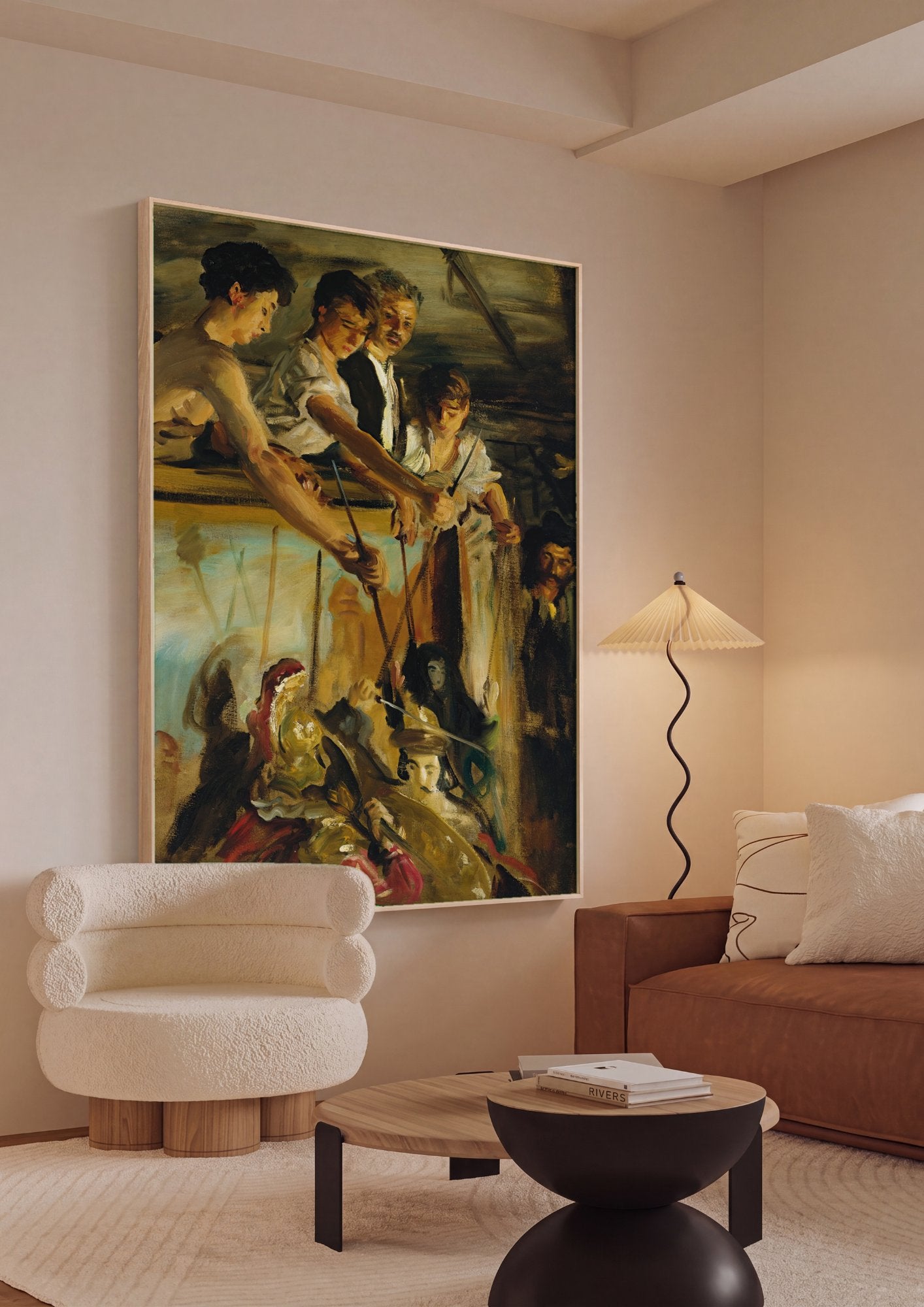Quadro Decorativo A Cena de Marionetes - John Singer Sargent em ambiente decorado