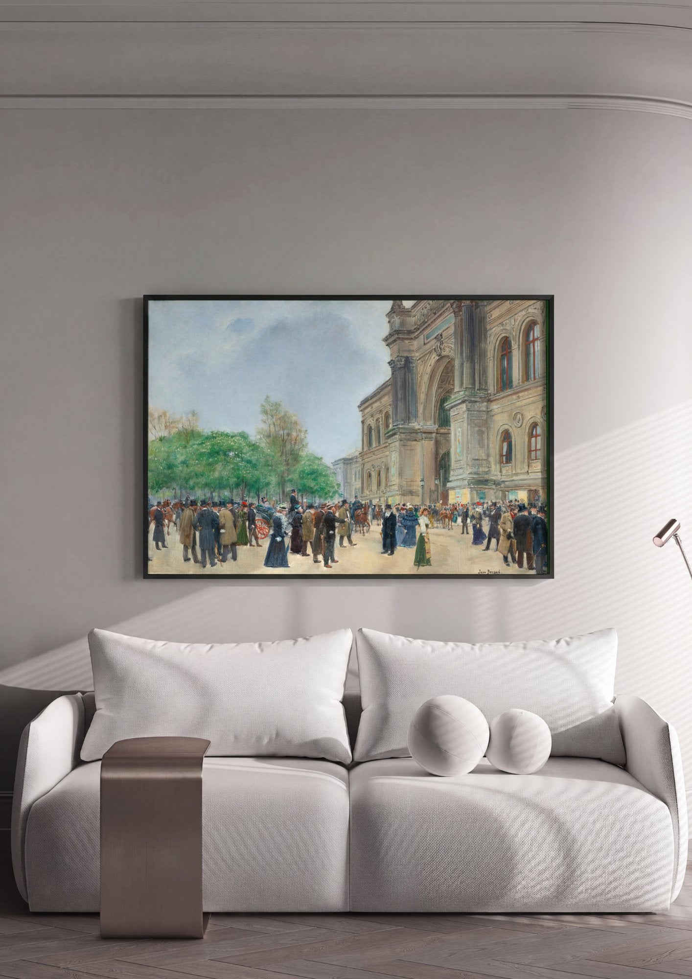 Quadro Decorativo Cena Urbana em Paris - Jean Béraud em ambiente decorado