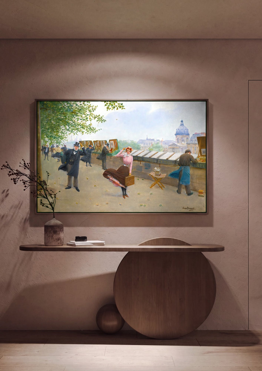 Quadro Decorativo Cena Urbana de Paris - Jean Béraud em ambiente decorado