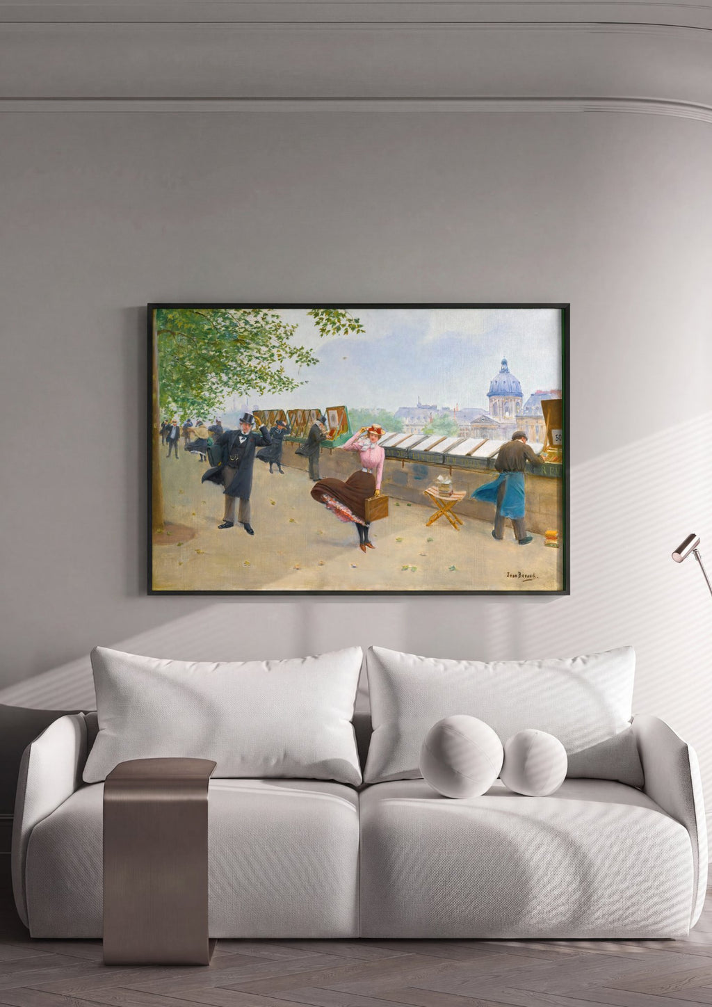 Quadro Decorativo Cena Urbana de Paris - Jean Béraud em ambiente decorado