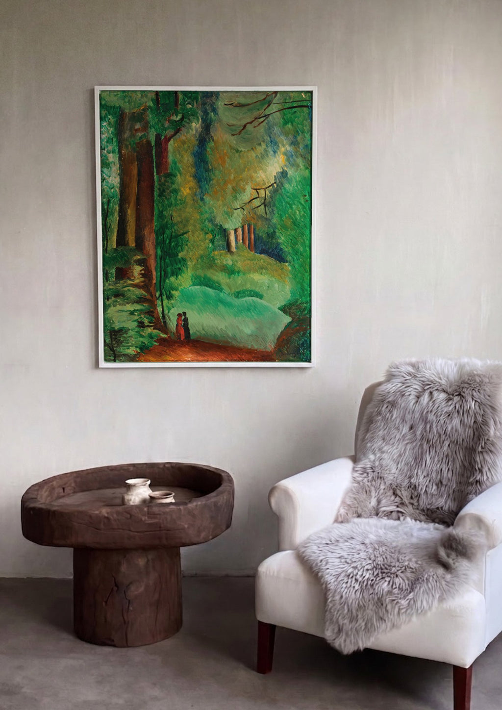 Quadro Decorativo Floresta com Figuras - Moïse Kisling em ambiente decorado