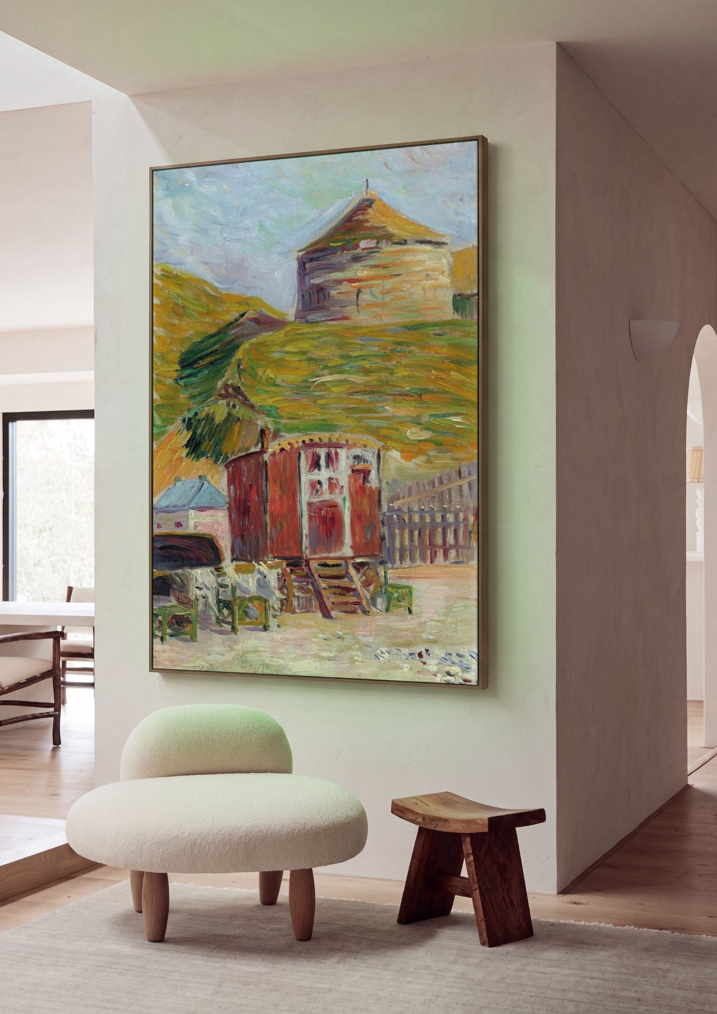 Quadro Decorativo Carroções de Ciganos - Paul Signac em ambiente decorado
