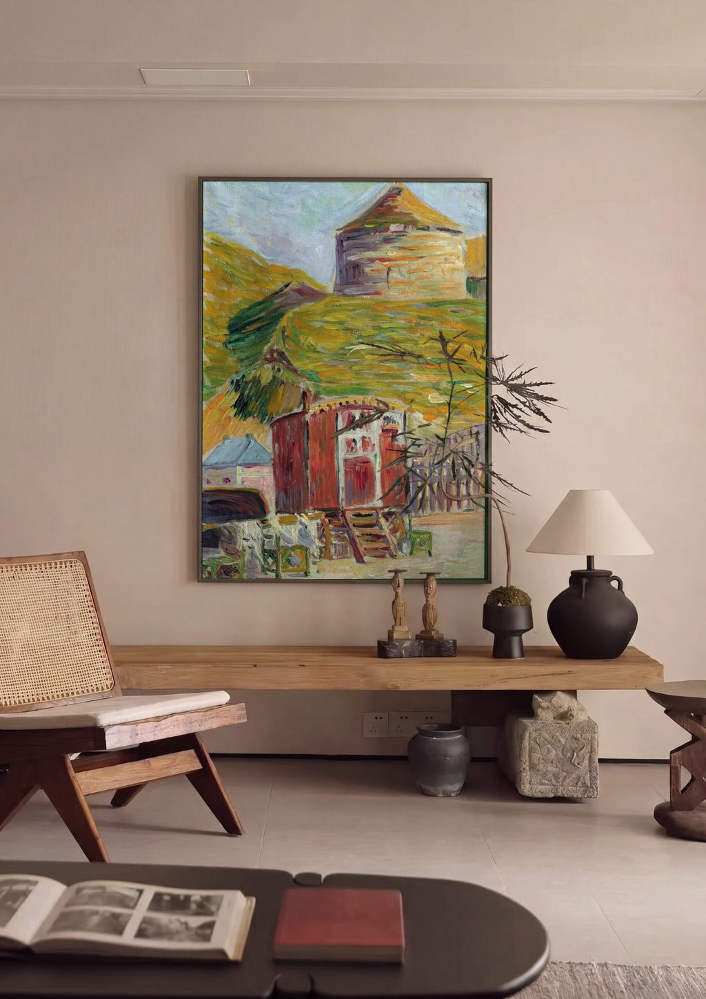 Quadro Decorativo Carroções de Ciganos - Paul Signac em ambiente decorado