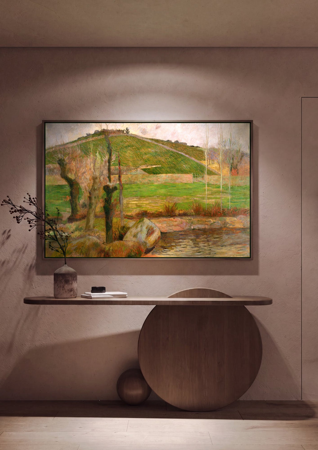 Quadro Decorativo Paisagem com Árvores - Paul Gauguin em ambiente decorado