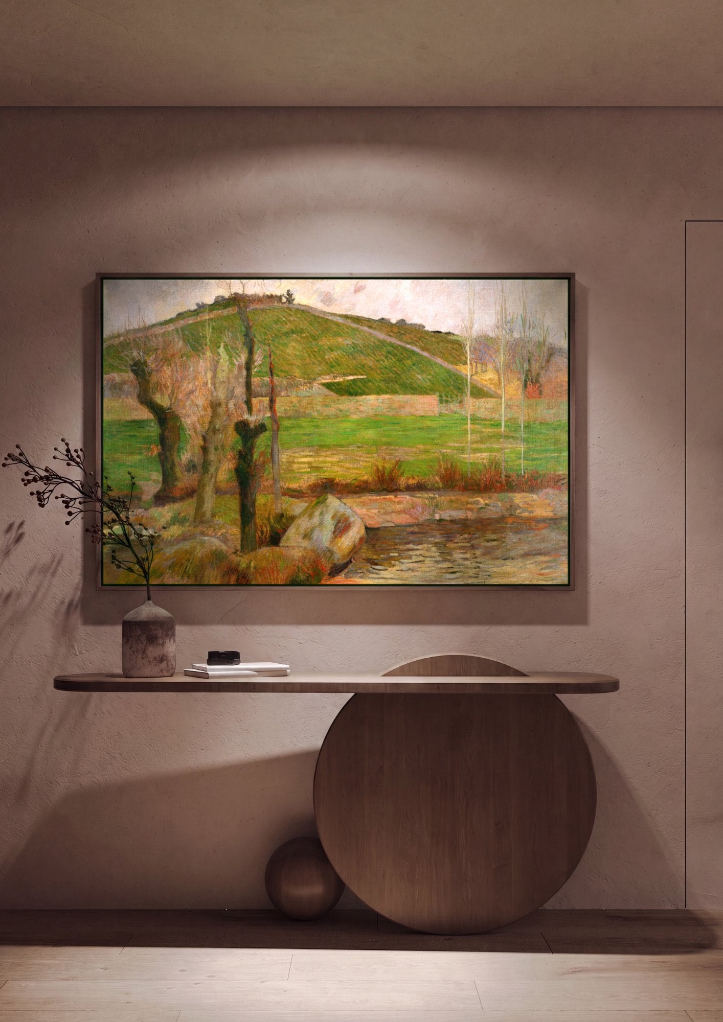 Quadro Decorativo Paisagem com Árvores - Paul Gauguin em ambiente decorado