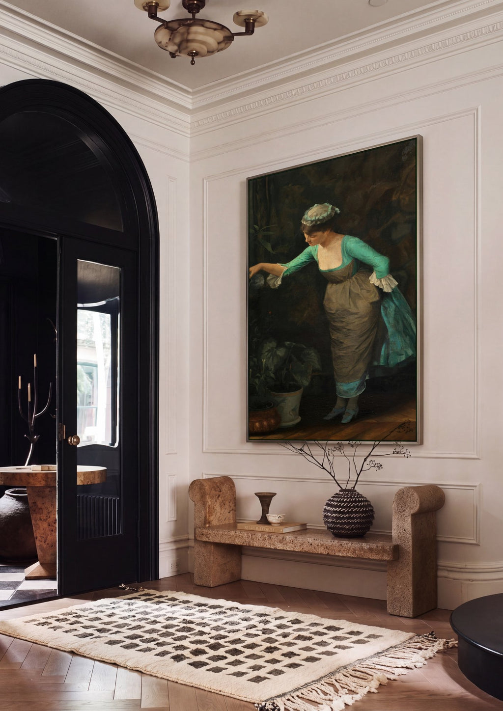 Quadro Decorativo A Regadora - Theodoros Rall em ambiente decorado