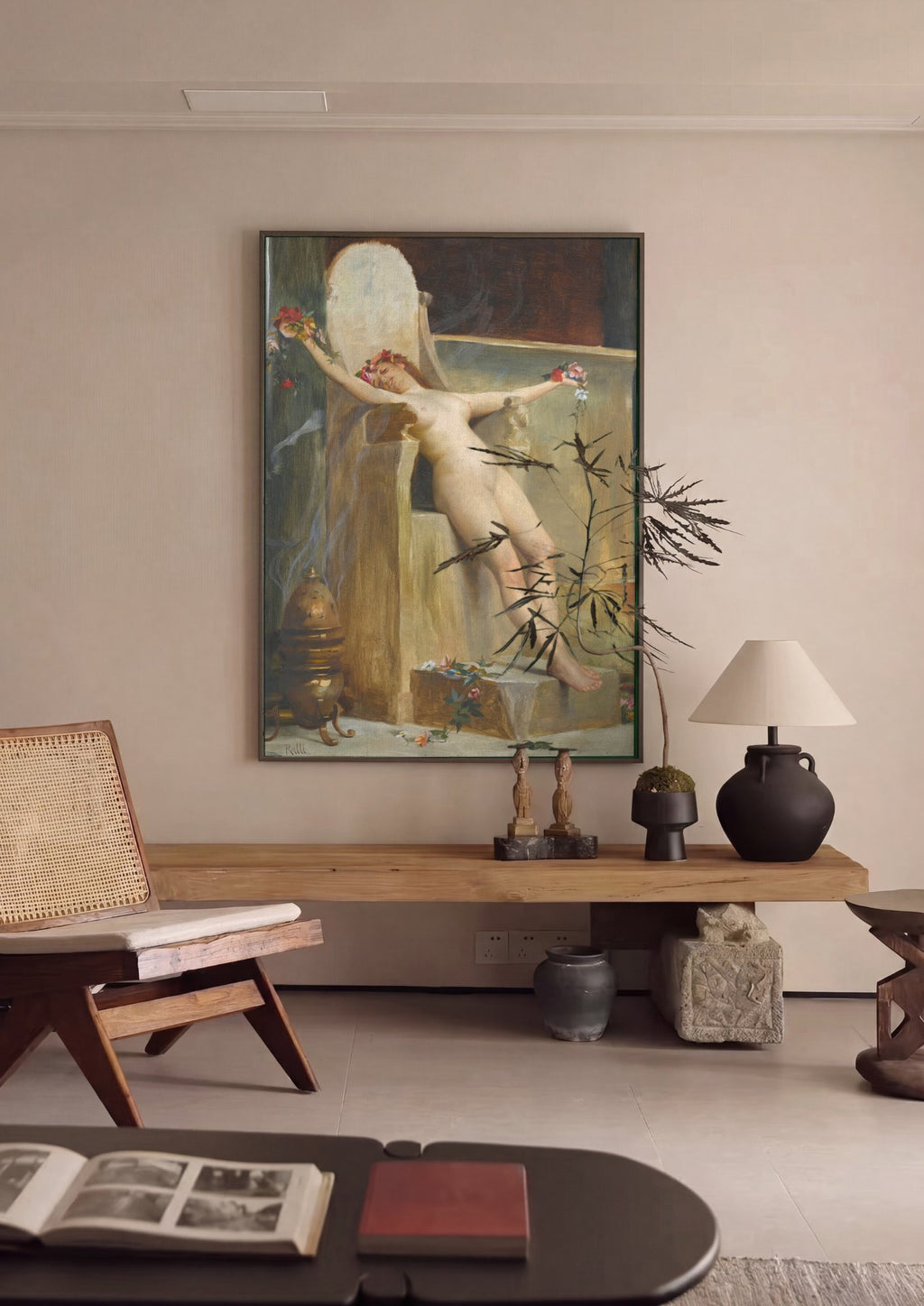 Quadro Decorativo A Oferenda - Theodoros Ralli em ambiente decorado