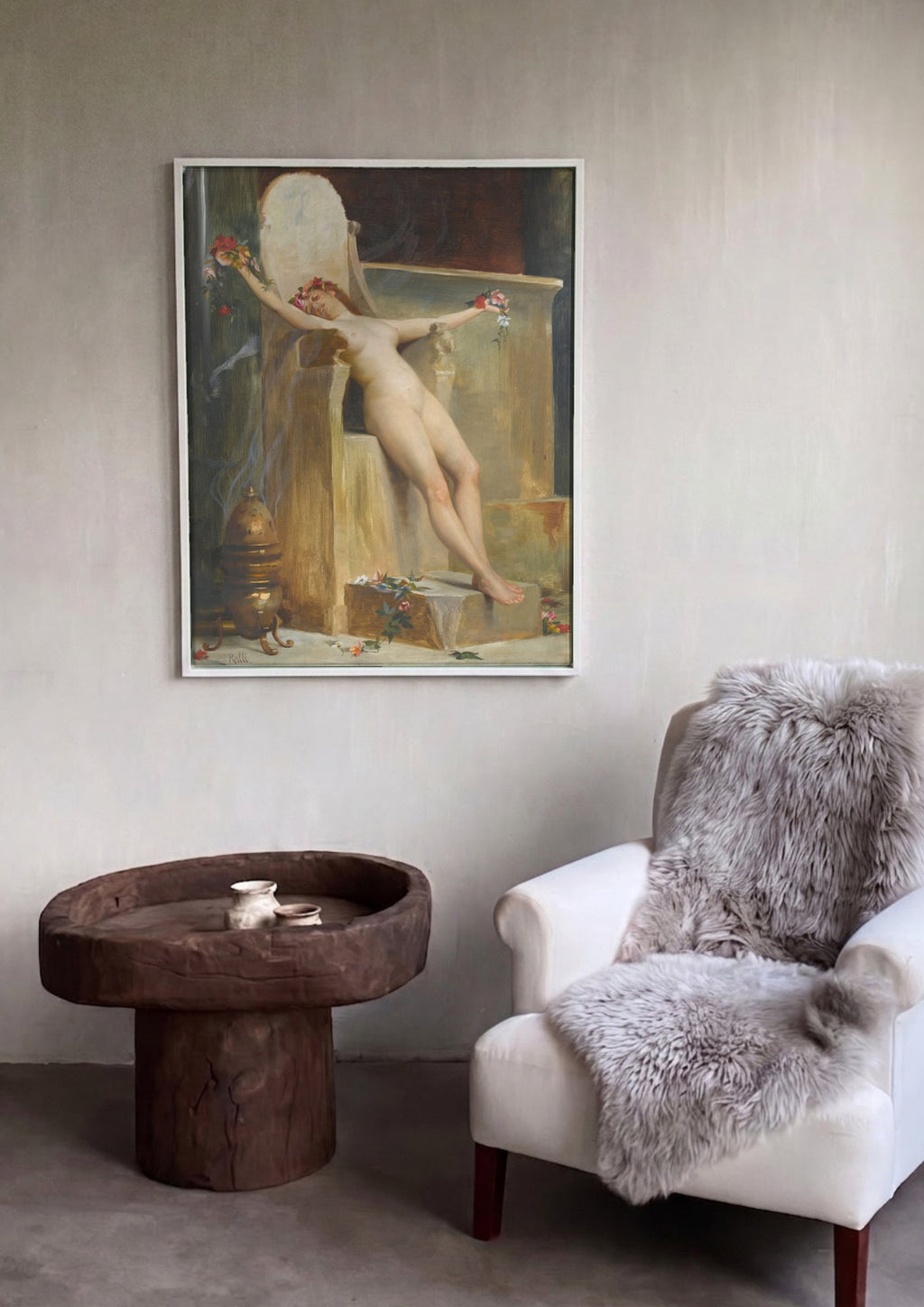 Quadro Decorativo A Oferenda - Theodoros Ralli em ambiente decorado
