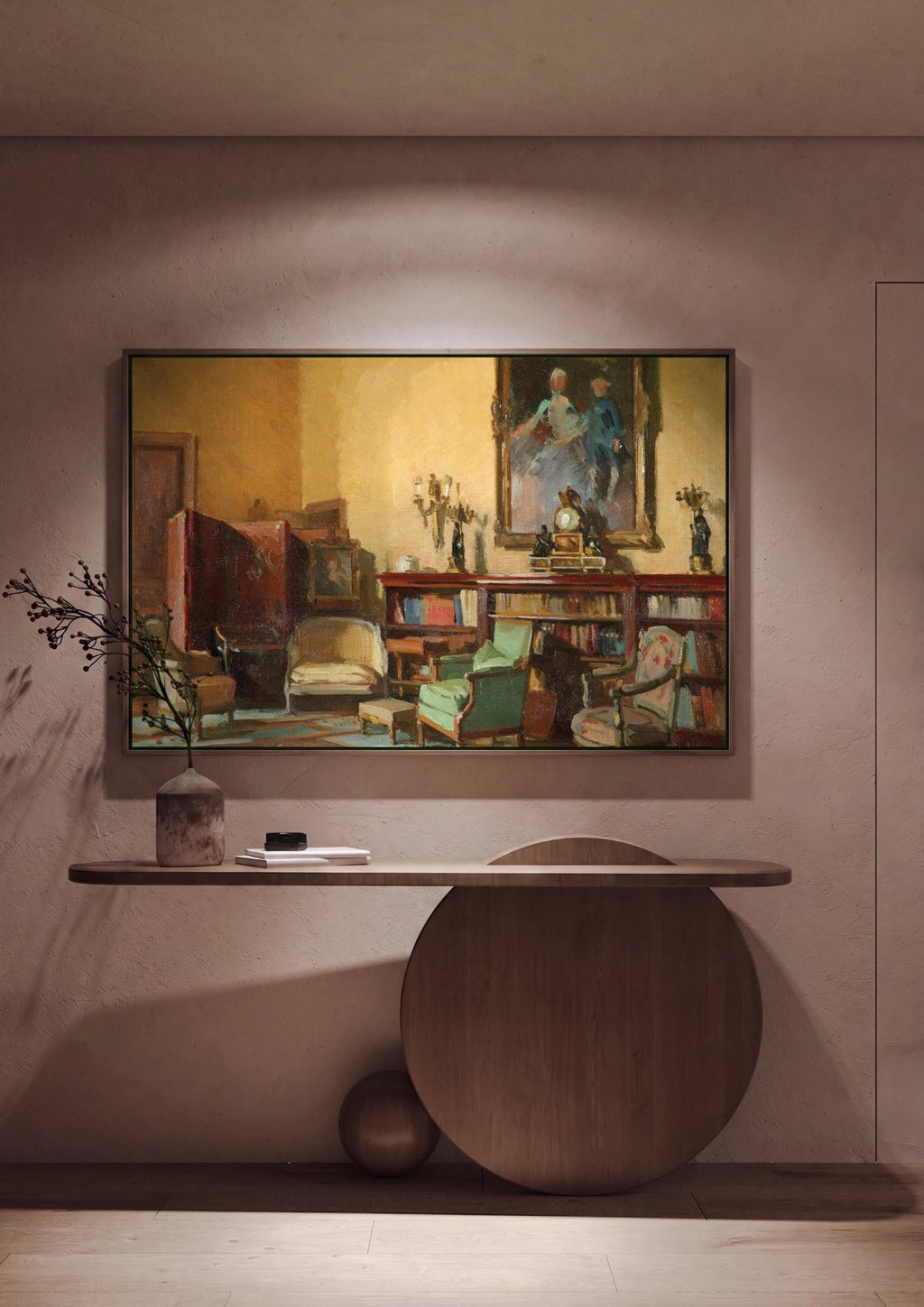 Quadro Decorativo 'O Interior' - Theodoros Rall em ambiente decorado