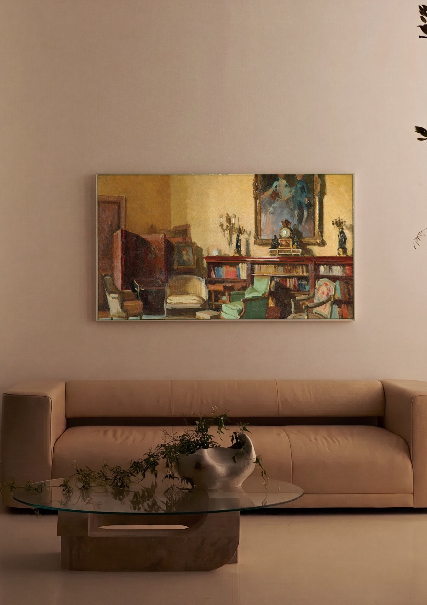 Quadro Decorativo 'O Interior' - Theodoros Rall em ambiente decorado