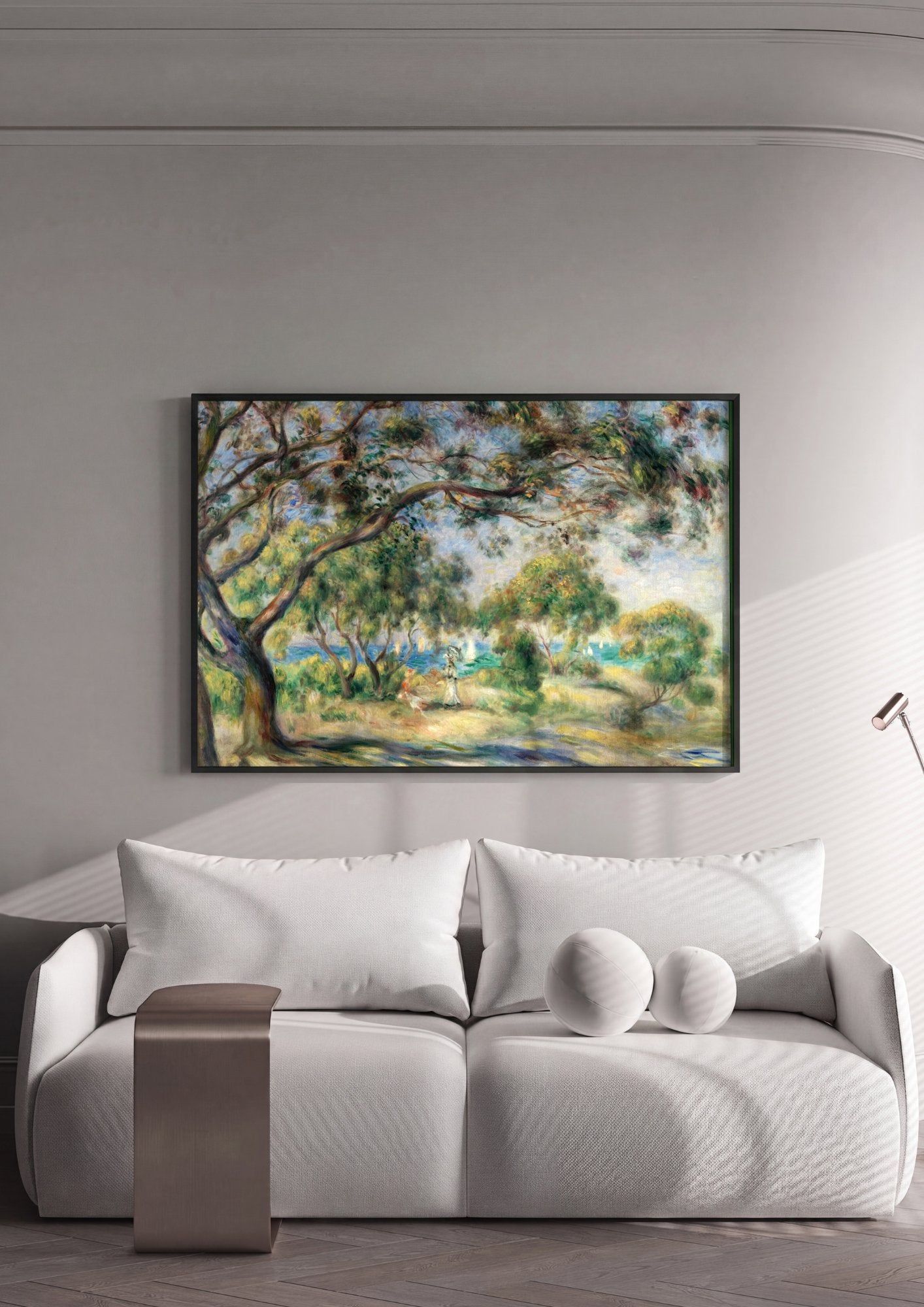 Quadro Decorativo Paisagem com Figuras - Renoir em ambiente decorado