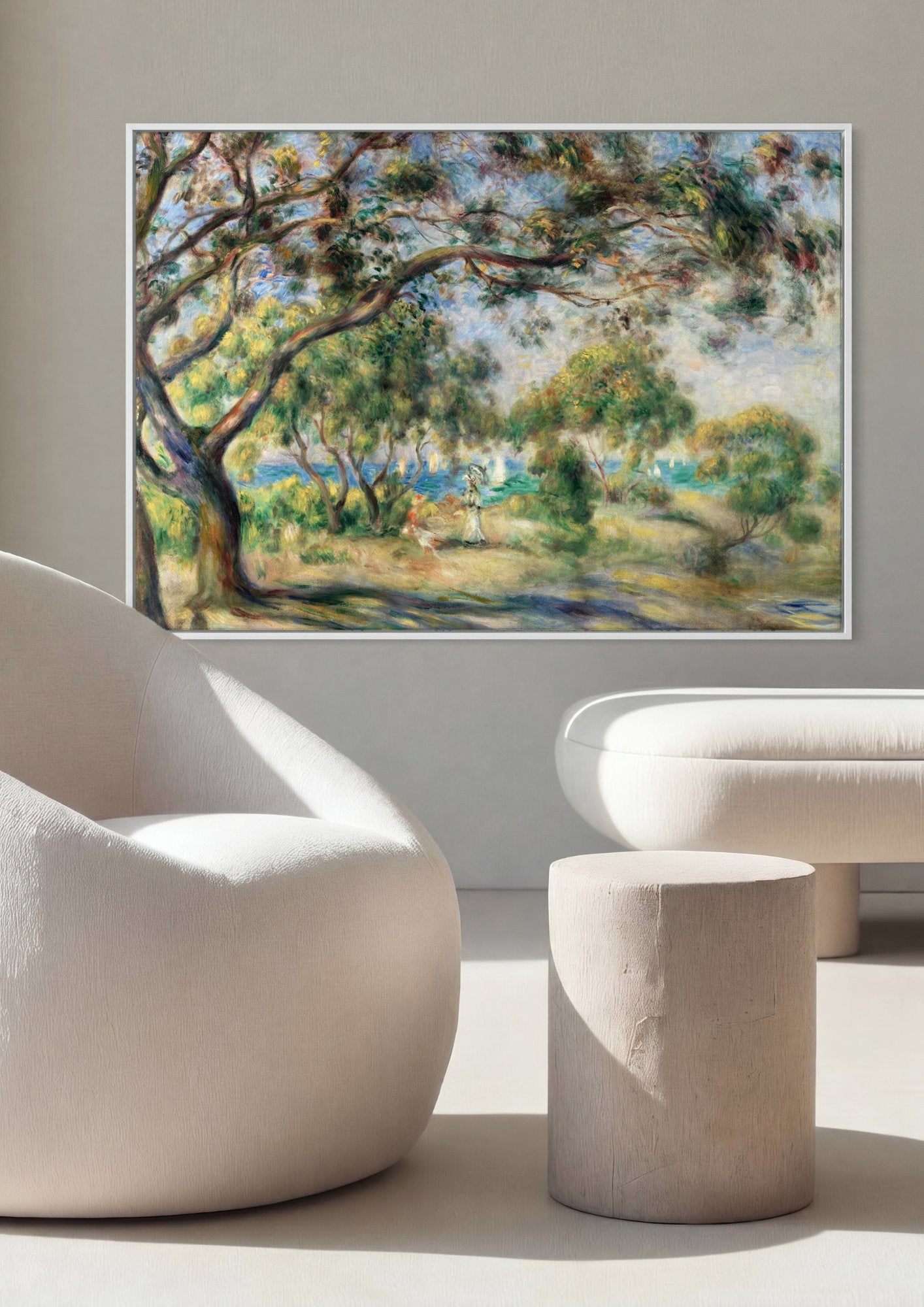 Quadro Decorativo Paisagem com Figuras - Renoir em ambiente decorado