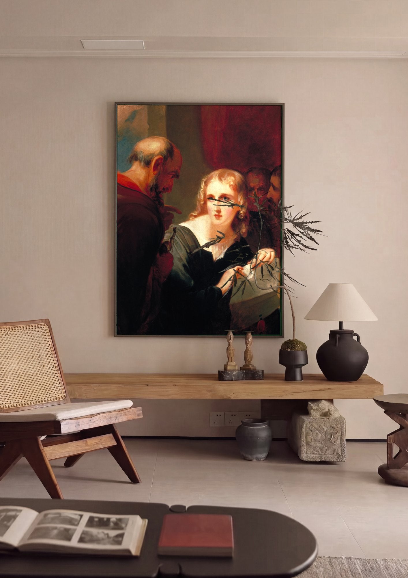Quadro Decorativo: Cena de Drama - Thomas Sully em ambiente decorado
