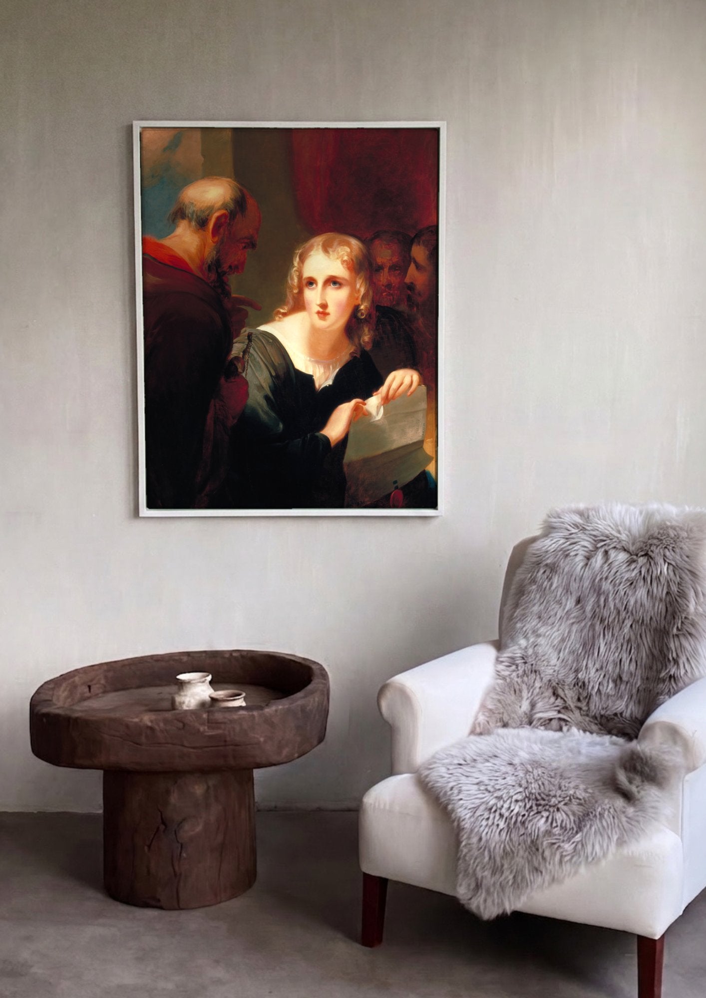 Quadro Decorativo: Cena de Drama - Thomas Sully em ambiente decorado