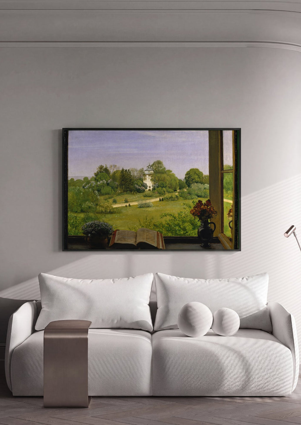 Quadro Decorativo Vista da Janela - Hans Thoma em ambiente decorado