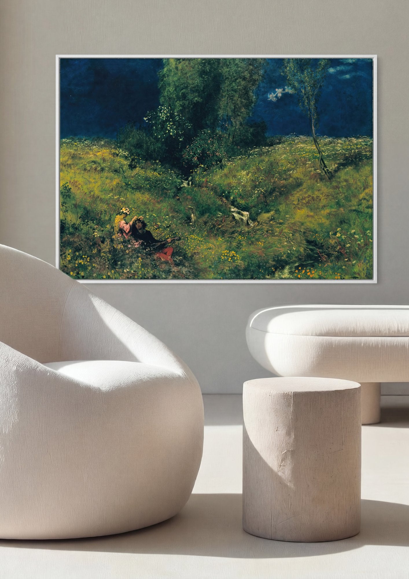 Quadro Decorativo Canção de Verão - Hans Thoma em ambiente decorado