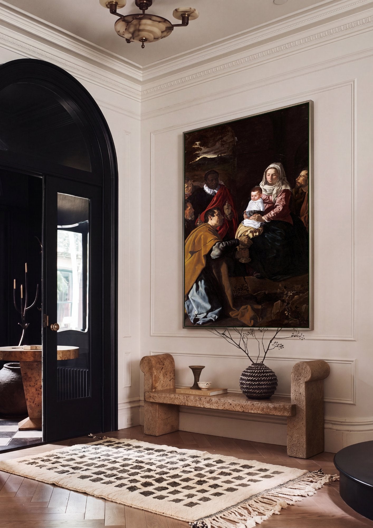 Quadro Decorativo A Adoração dos Magos - Velázquez em ambiente decorado