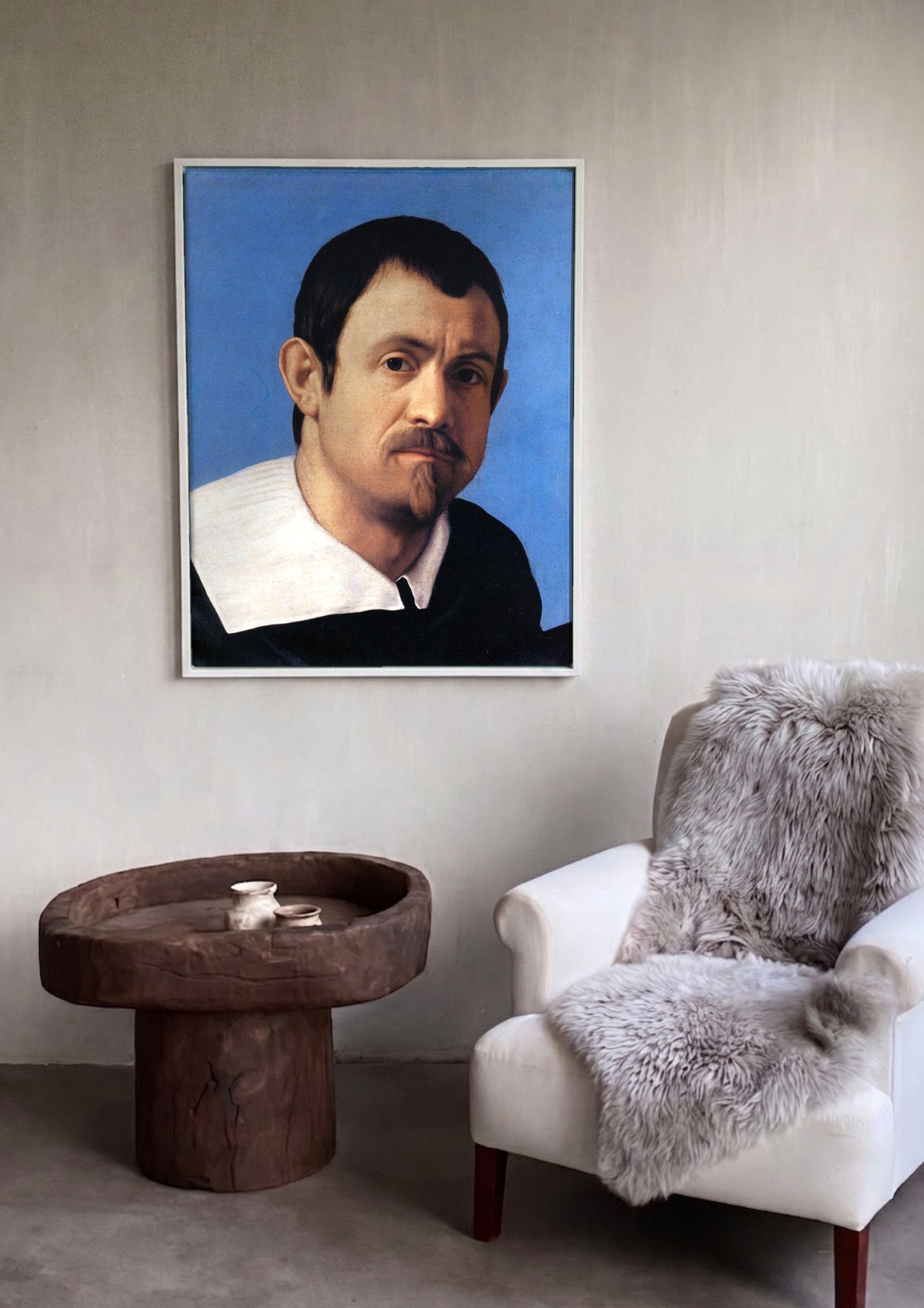Quadro Decorativo Retrato de um Homem - Sassoferrato em ambiente decorado