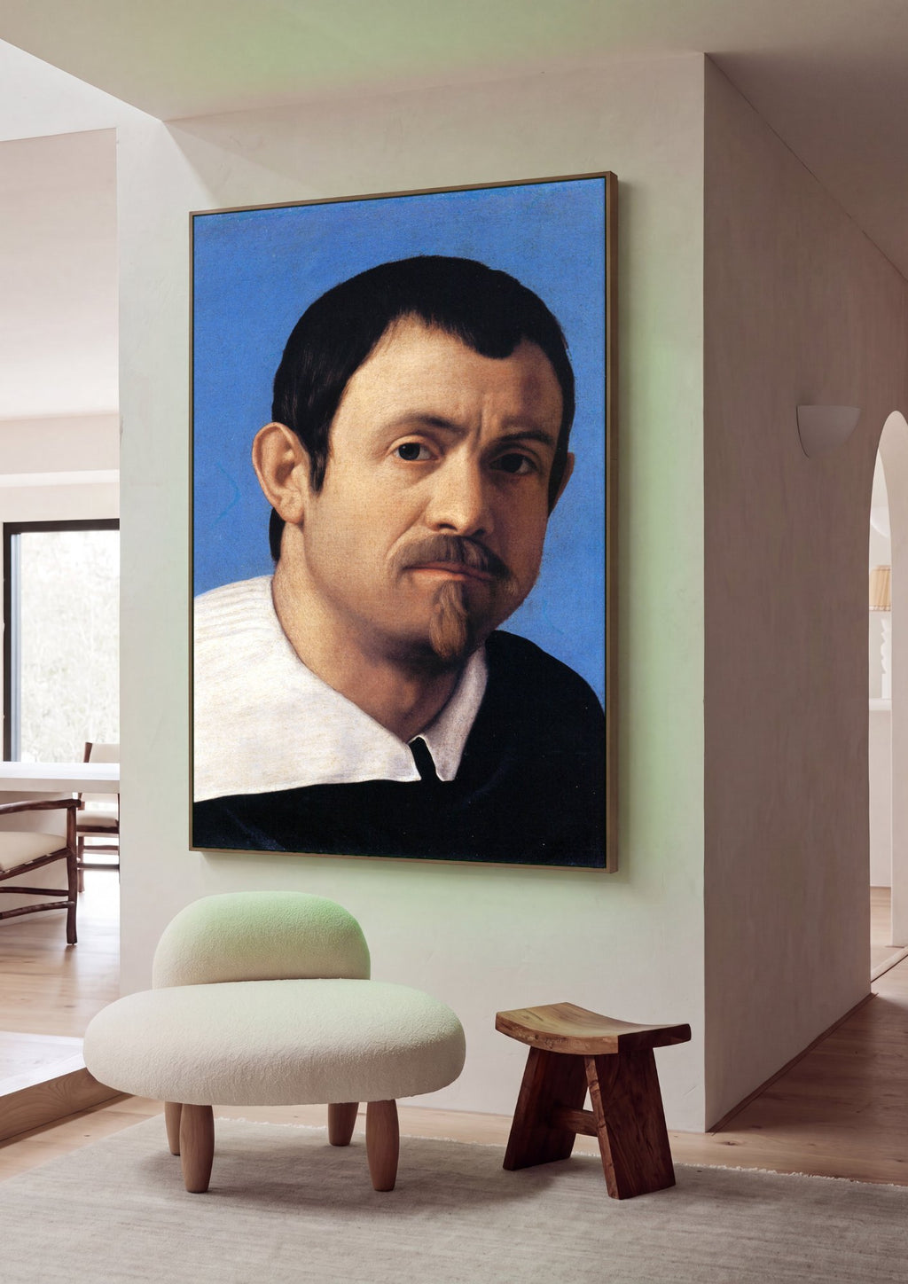 Quadro Decorativo Retrato de um Homem - Sassoferrato em ambiente decorado