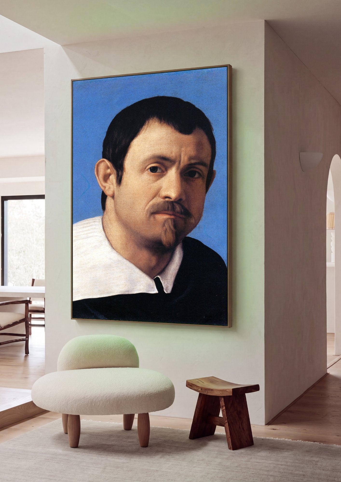 Quadro Decorativo Retrato de um Homem - Sassoferrato em ambiente decorado