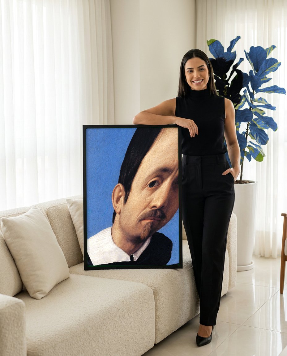 Quadro Decorativo Retrato de um Homem - Sassoferrato com modelo em ambiente