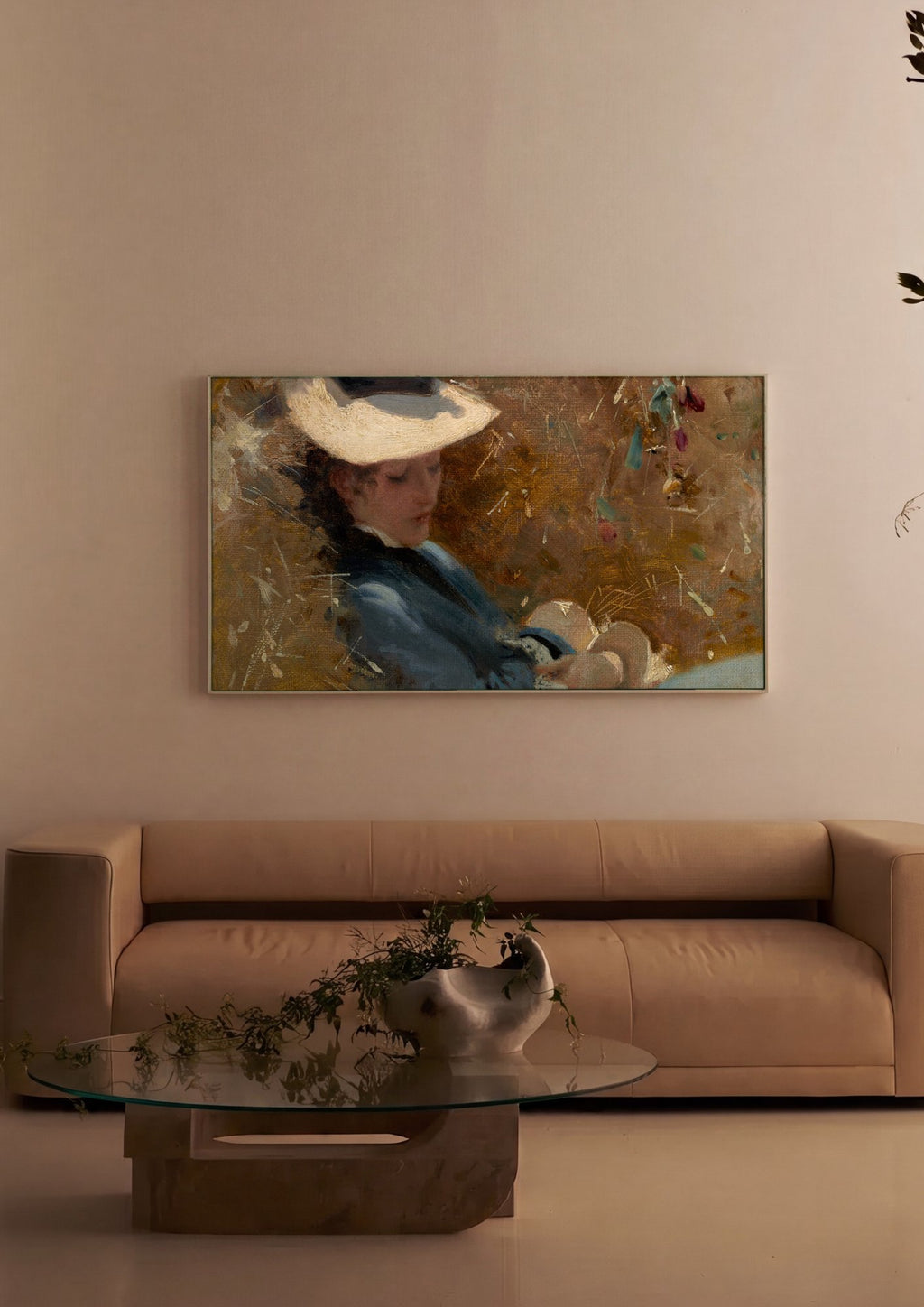 Quadro Decorativo 'Repouso' - John Singer Sargent em ambiente decorado