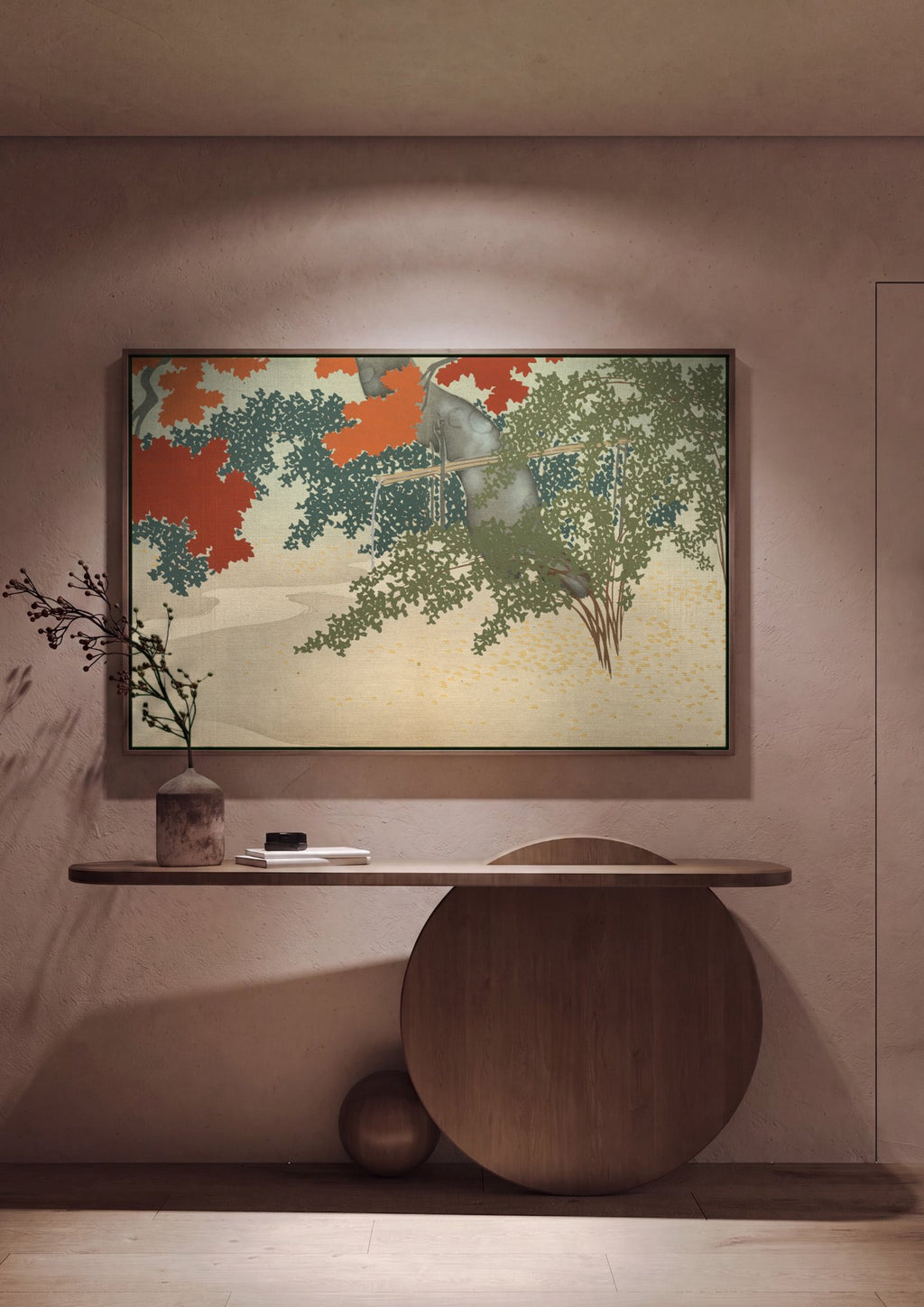 Quadro Decorativo Outono Japonês - Kamisaka Sekka em ambiente decorado