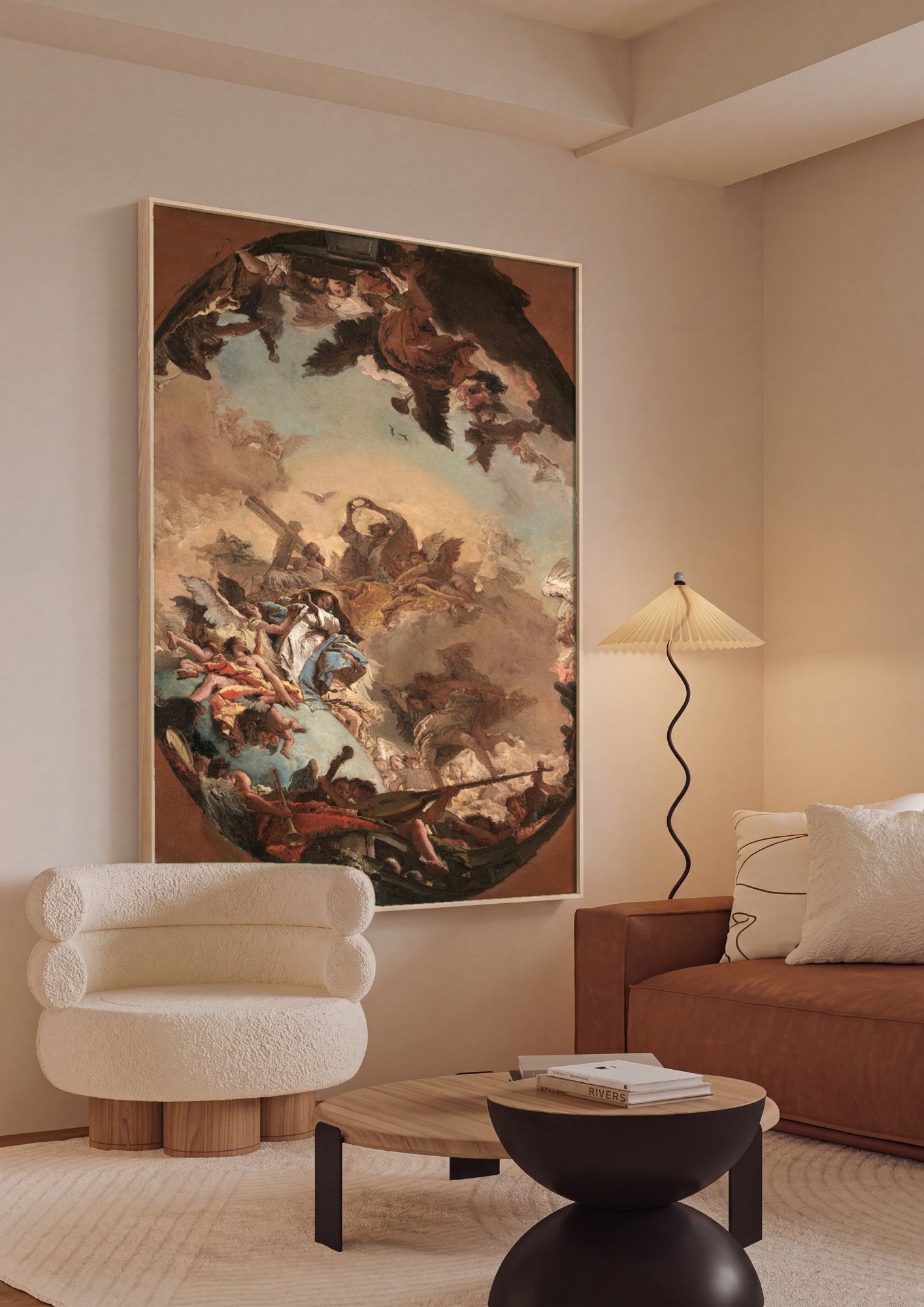 Quadro Decorativo A Glorificação de São Fidélis de Sigmaringa - Tiepolo em ambiente decorado
