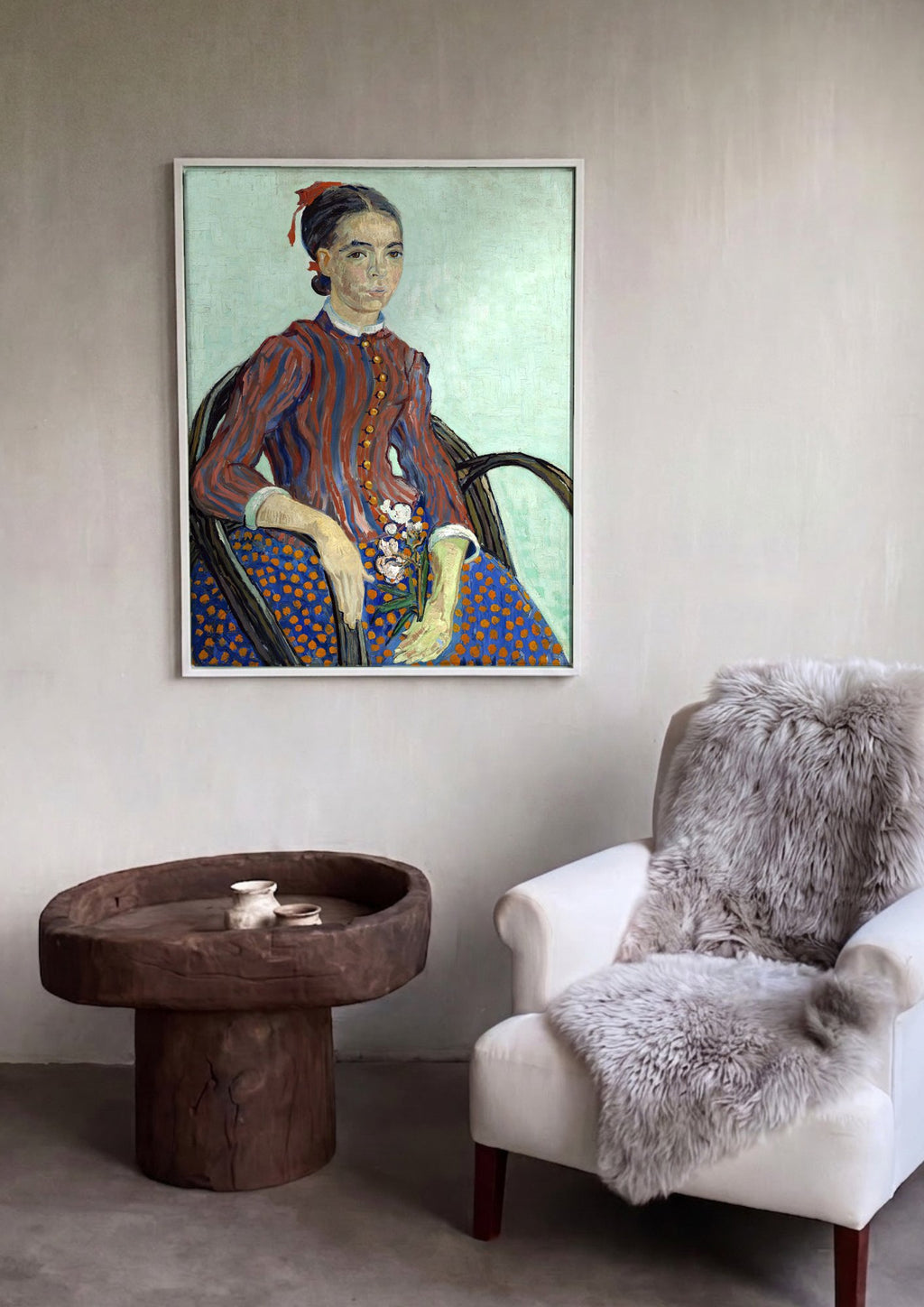 Quadro Decorativo A Italiana (Agostina Segatori) - Van Gogh em ambiente decorado