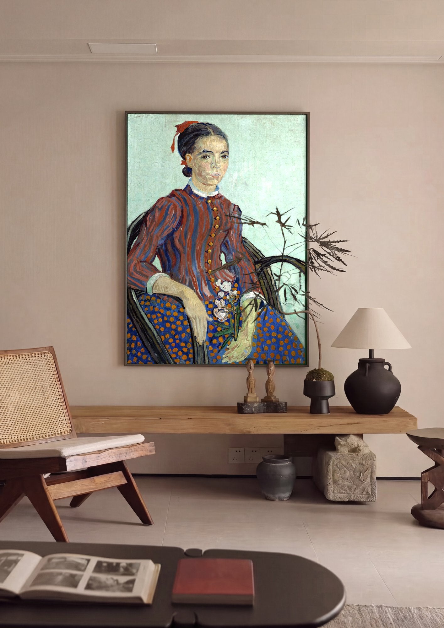Quadro Decorativo A Italiana (Agostina Segatori) - Van Gogh em ambiente decorado