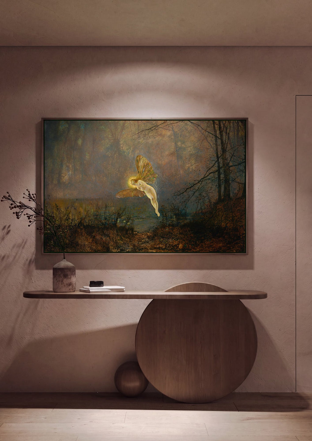 Quadro Decorativo A Fada do Lago - Grimshaw em ambiente decorado