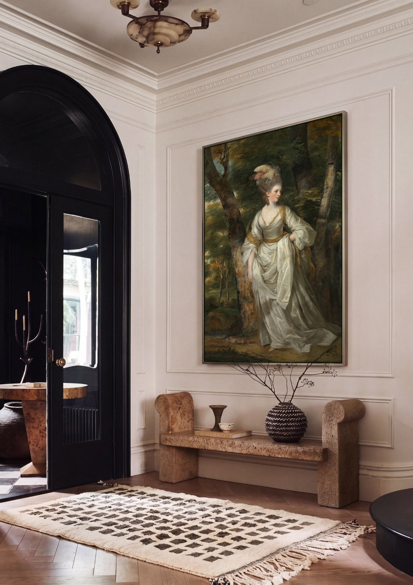 Quadro Decorativo Senhora em Paisagem - Sir Joshua Reynolds em ambiente decorado