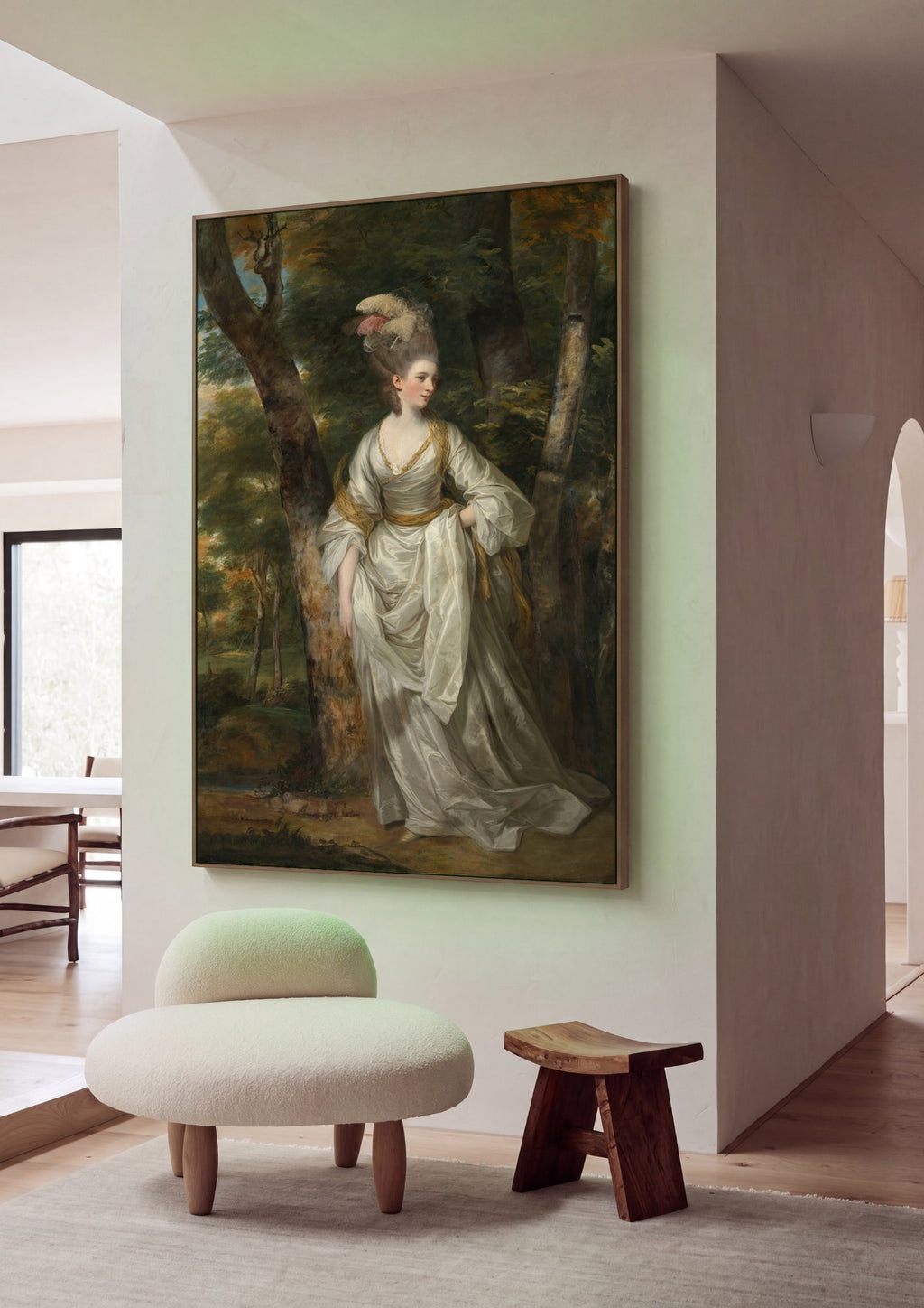 Quadro Decorativo Senhora em Paisagem - Sir Joshua Reynolds em ambiente decorado