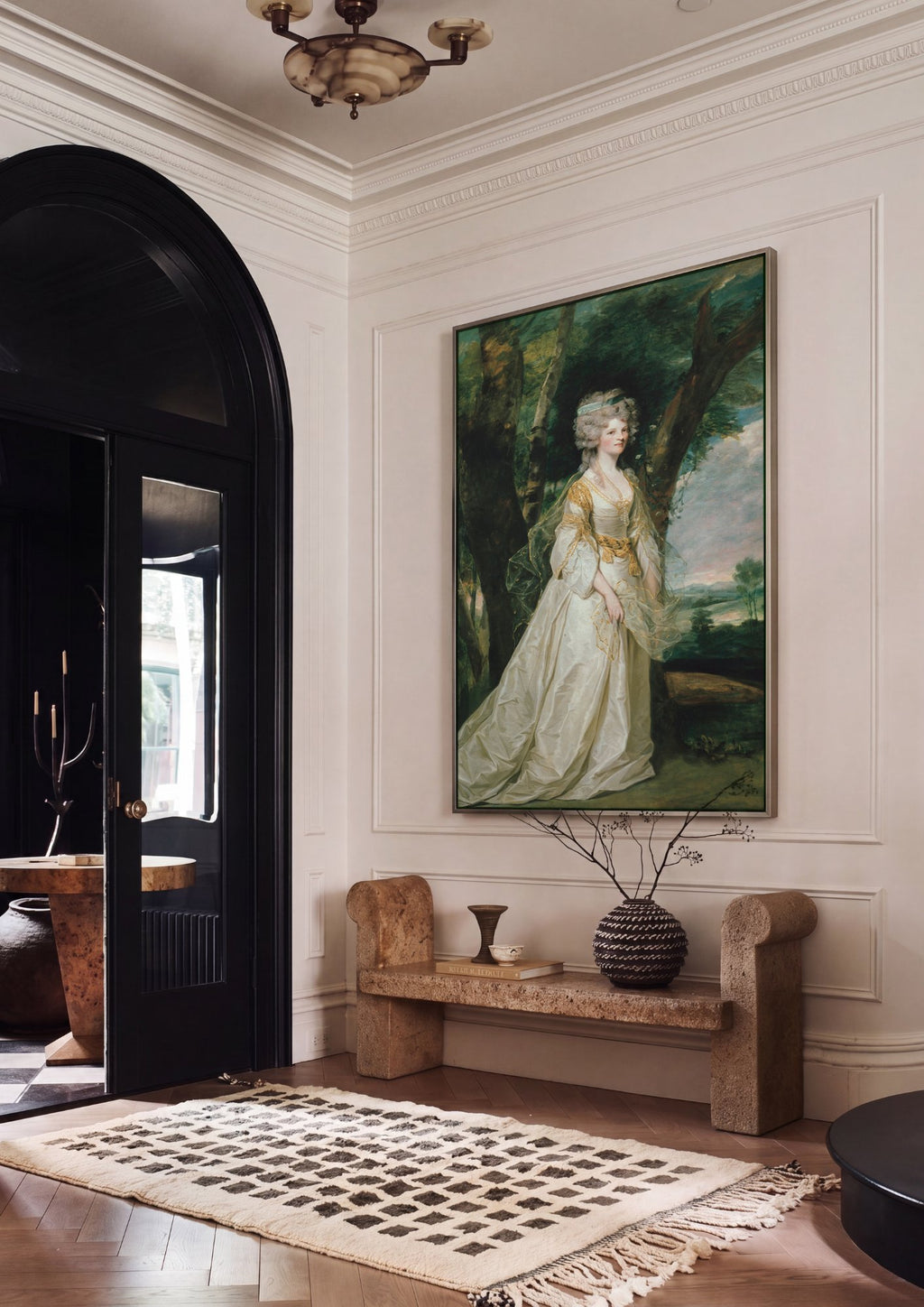 Quadro Decorativo Senhora em Paisagem - Sir Joshua Reynolds em ambiente decorado