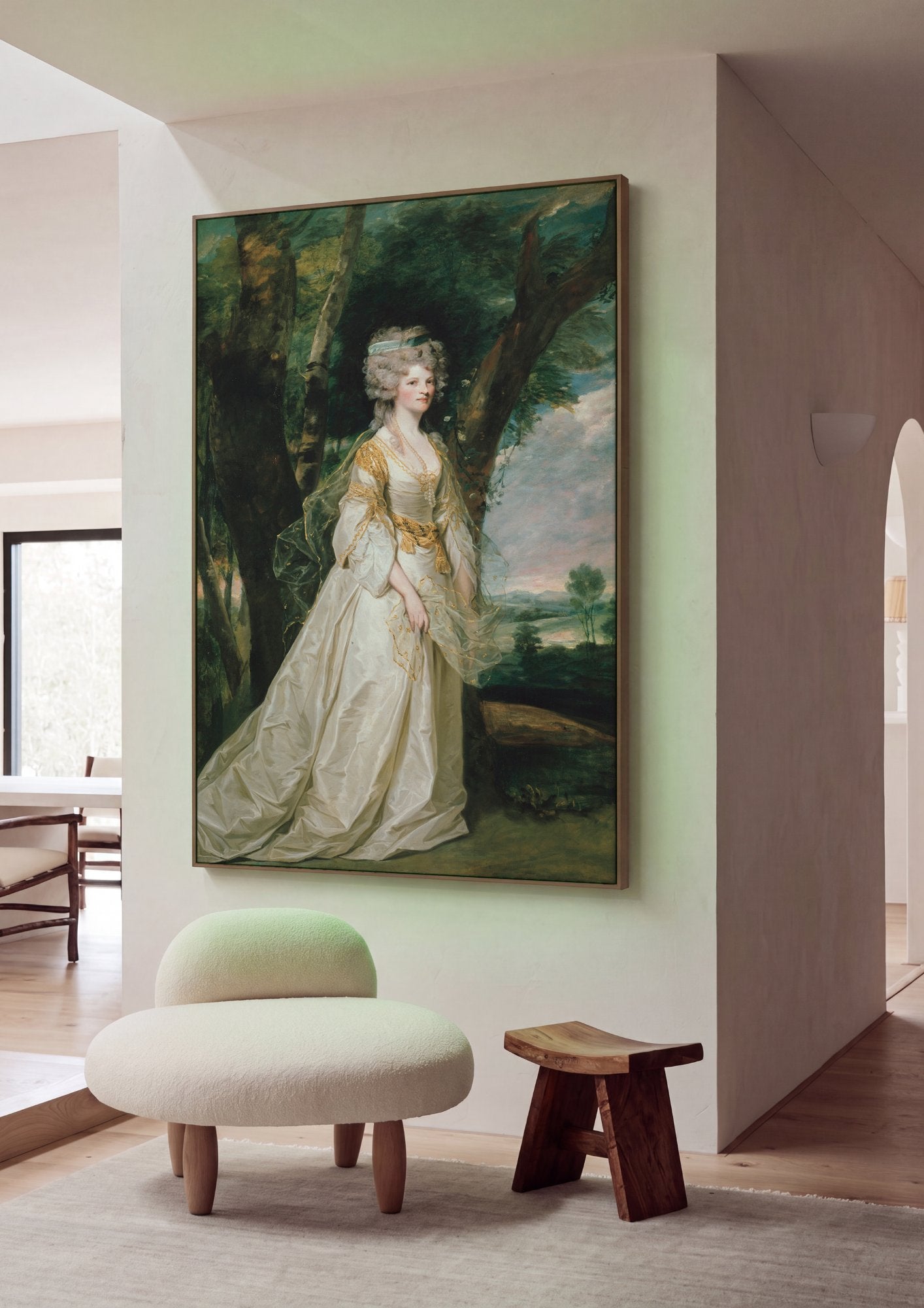 Quadro Decorativo Senhora em Paisagem - Sir Joshua Reynolds em ambiente decorado