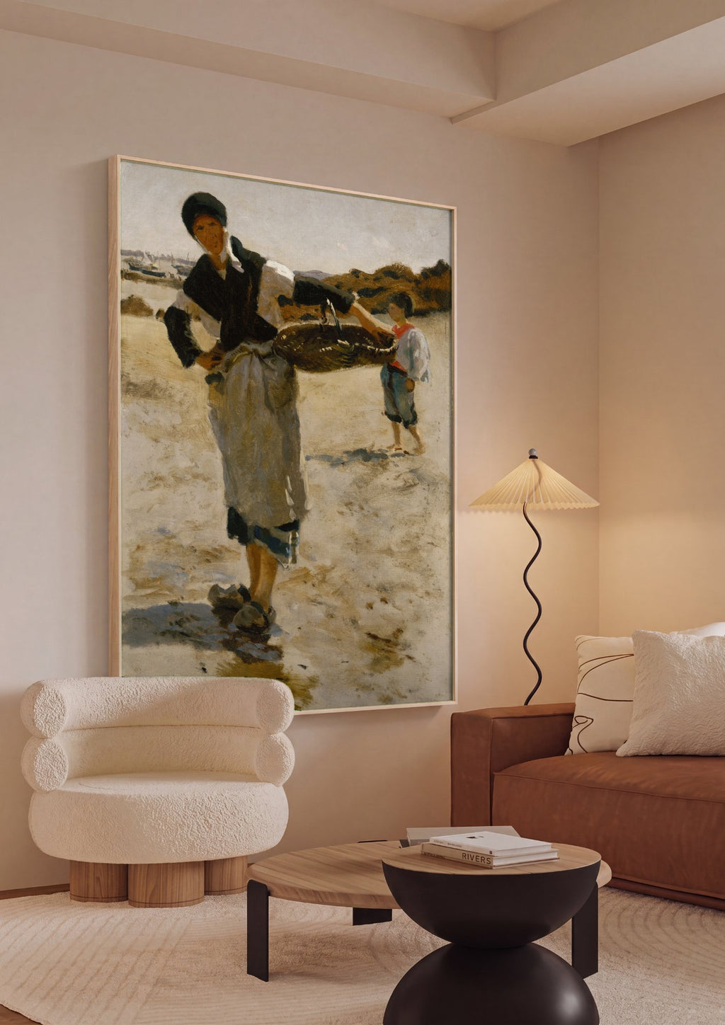 Quadro Decorativo Cesto de Peixe - John Singer Sargent em ambiente decorado