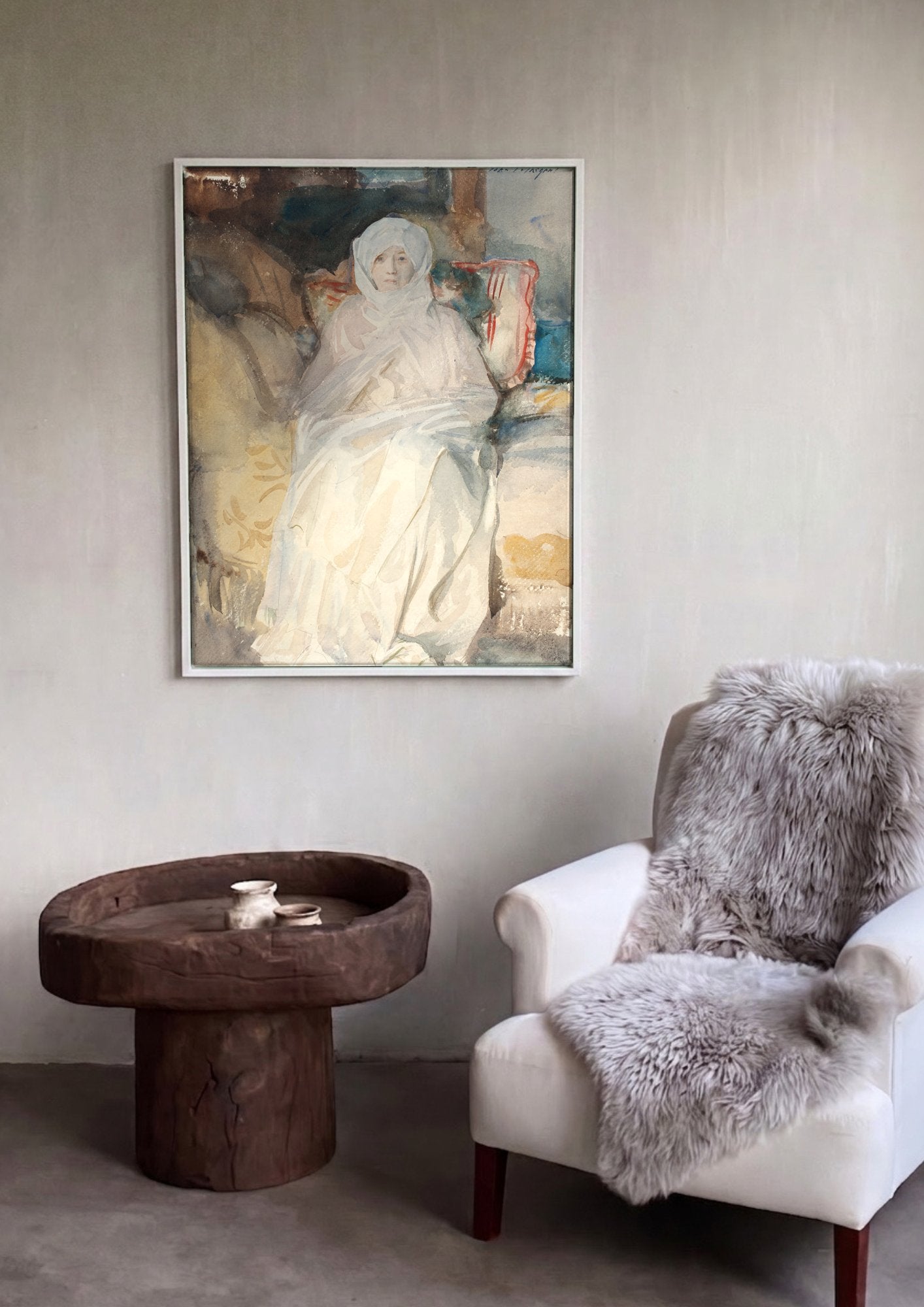 Quadro Decorativo A Dama Velada - John Singer Sargent em ambiente decorado