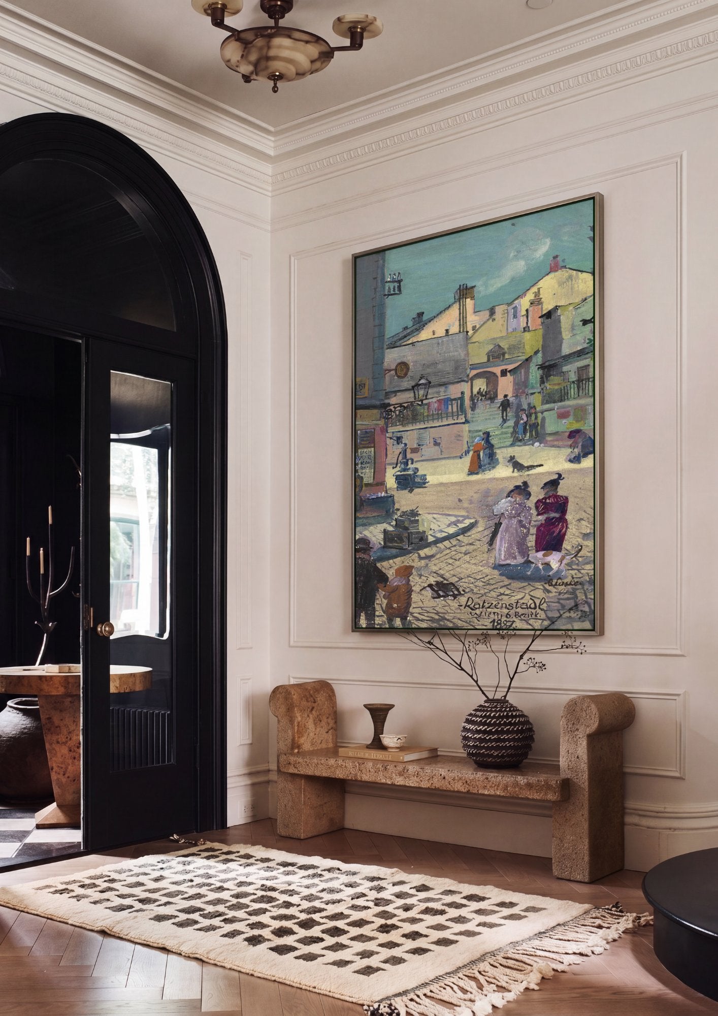 Quadro Decorativo Ratzanstadl, Viena - Oskar Laske em ambiente decorado
