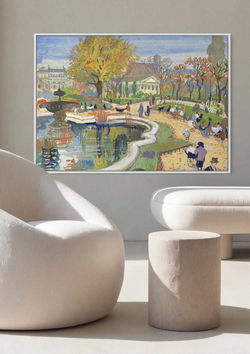 Quadro Decorativo Jardins de Outono - Oskar Laske em ambiente decorado