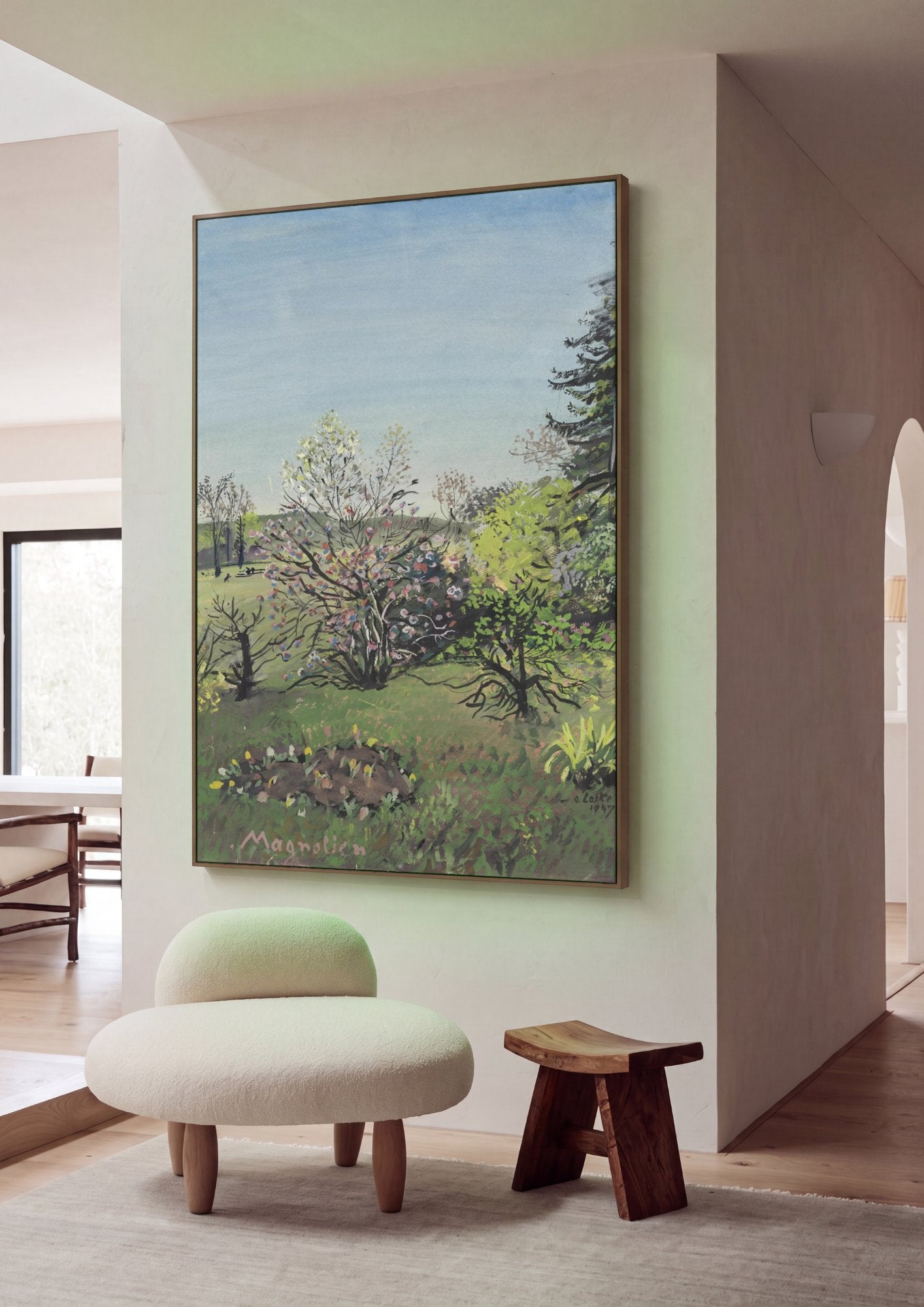 Quadro Decorativo Magnolien - Oskar Laske em ambiente decorado