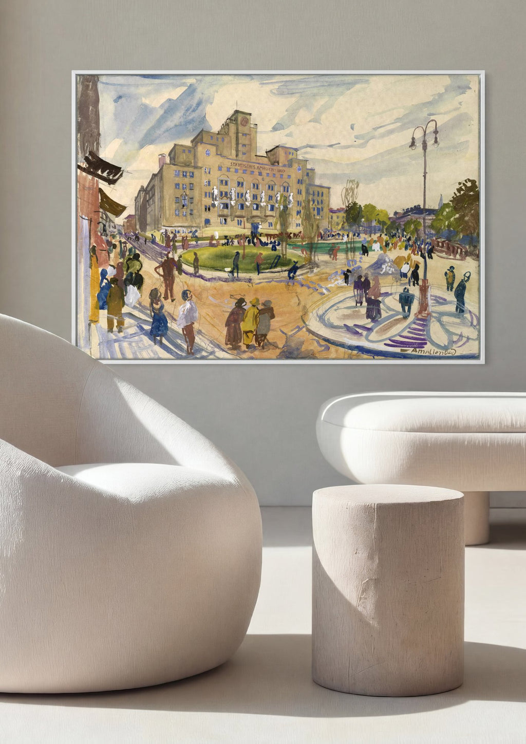 Quadro Decorativo Amalienbad - Oskar Laske em ambiente decorado