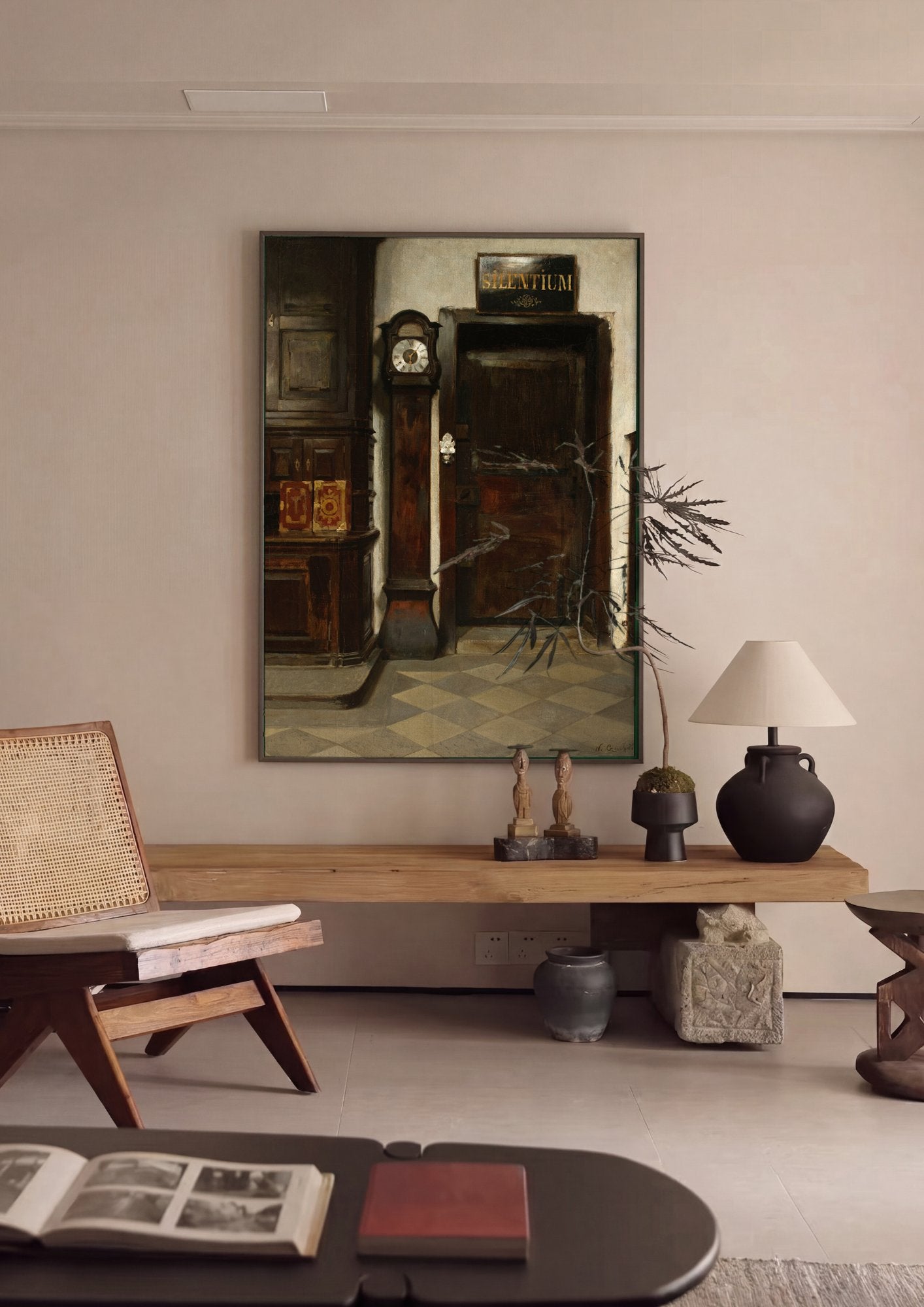 Quadro Decorativo Silentium - Czachórski em ambiente decorado