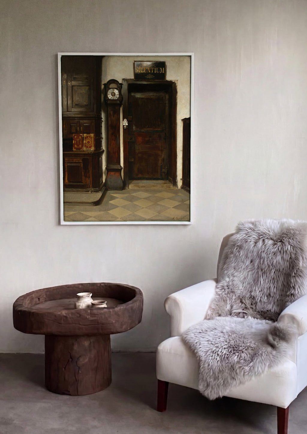 Quadro Decorativo Silentium - Czachórski em ambiente decorado