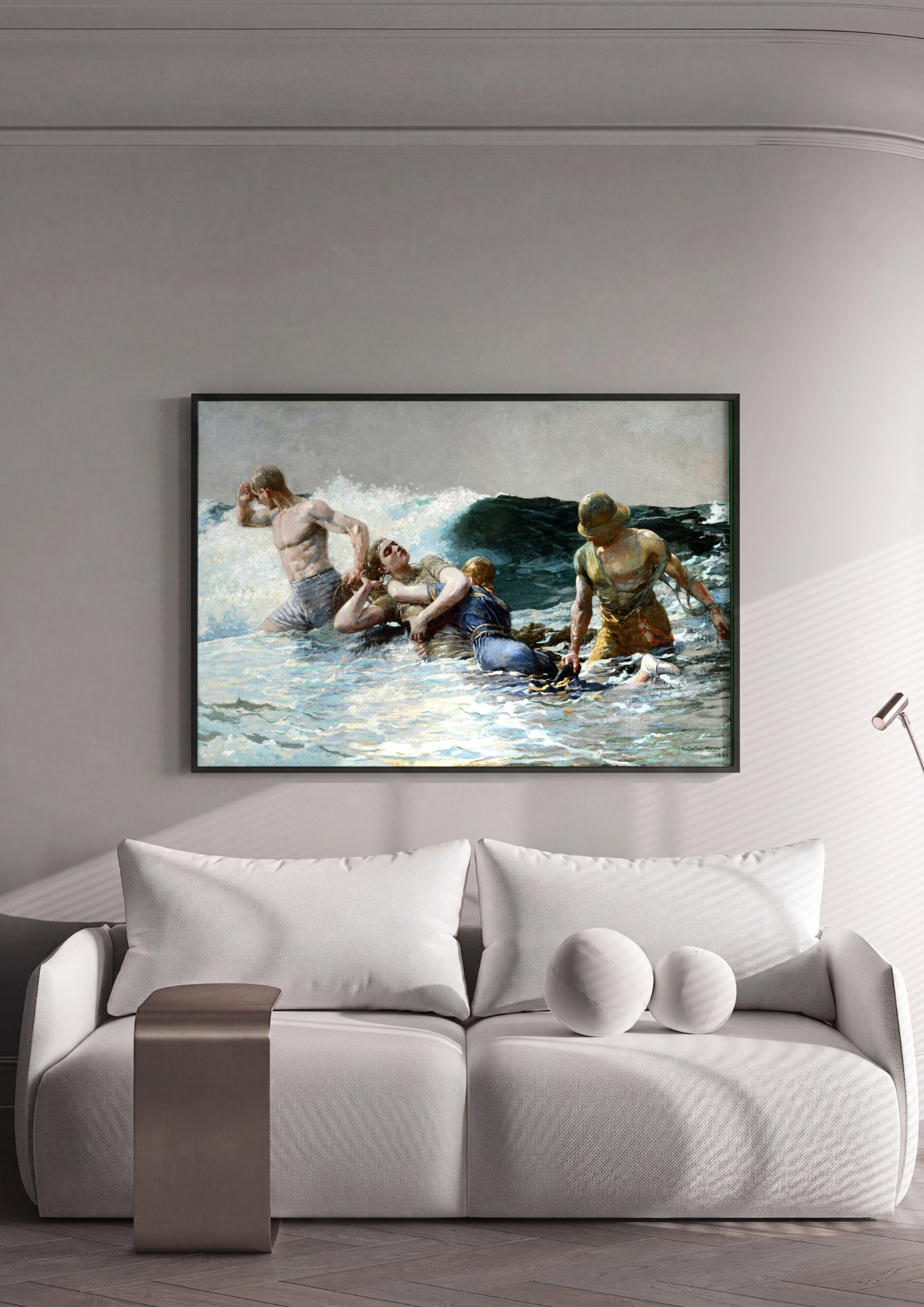 Quadro Decorativo A Vida Selvagem - Winslow Homer em ambiente decorado