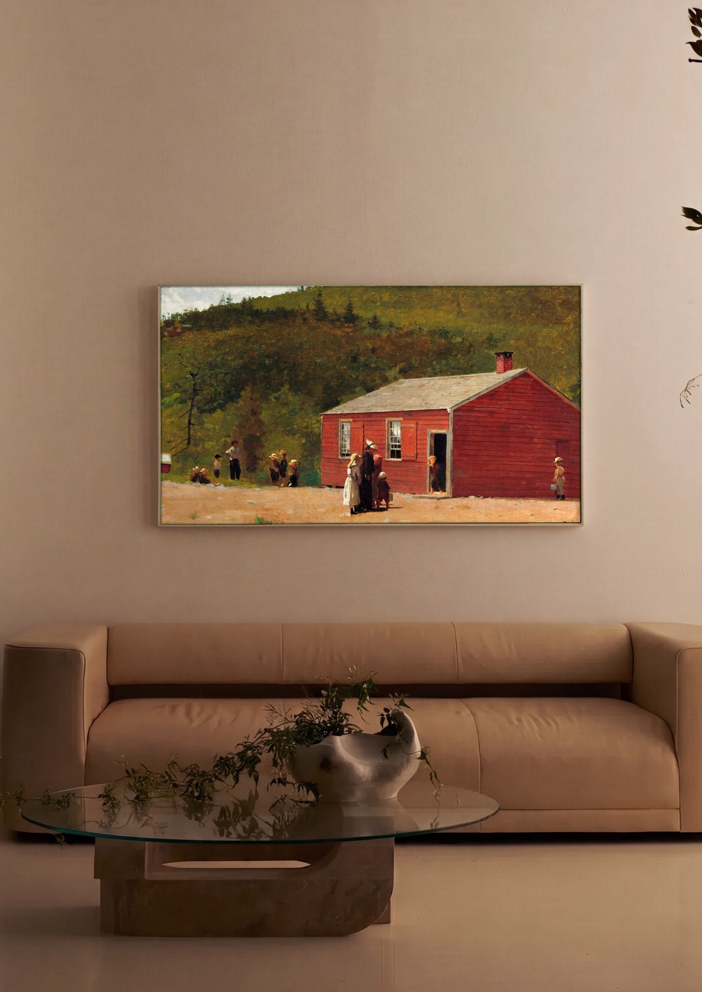 Quadro Decorativo A Escola Antiga - Winslow Homer em ambiente decorado