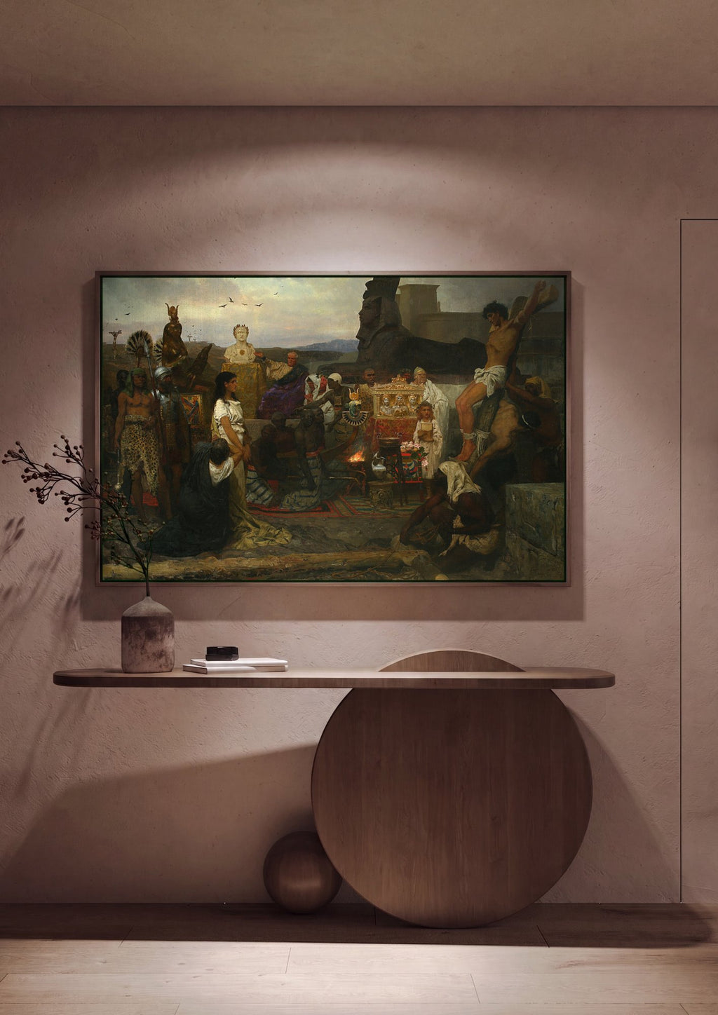 Quadro Decorativo A Luz do Cristianismo - Henryk Siemiradzki em ambiente decorado
