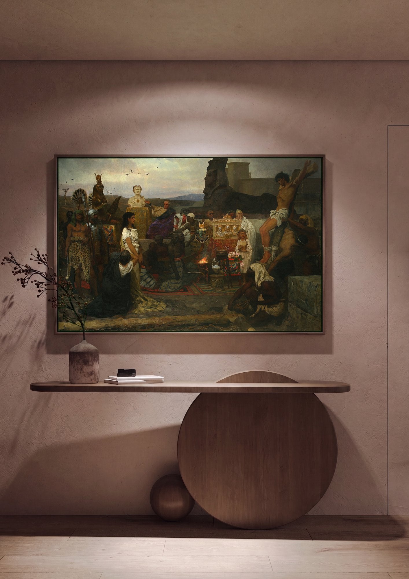 Quadro Decorativo A Luz do Cristianismo - Henryk Siemiradzki em ambiente decorado